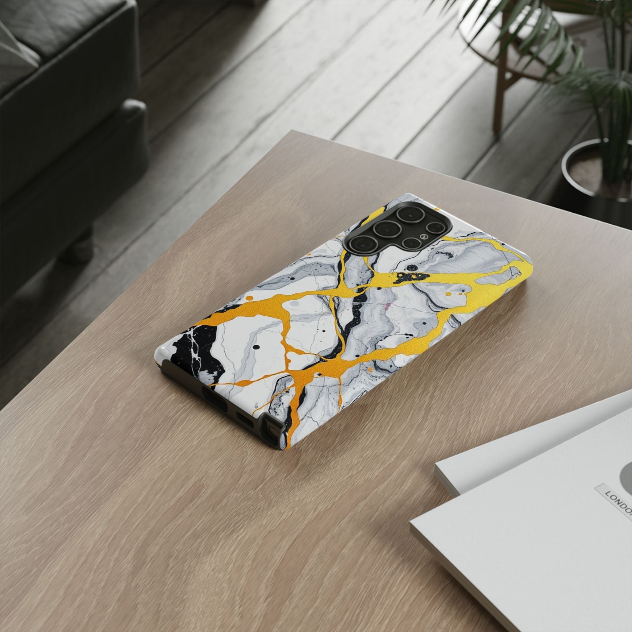 Beautiful Marble and Gold Design Tough Cases For Android & iPhone