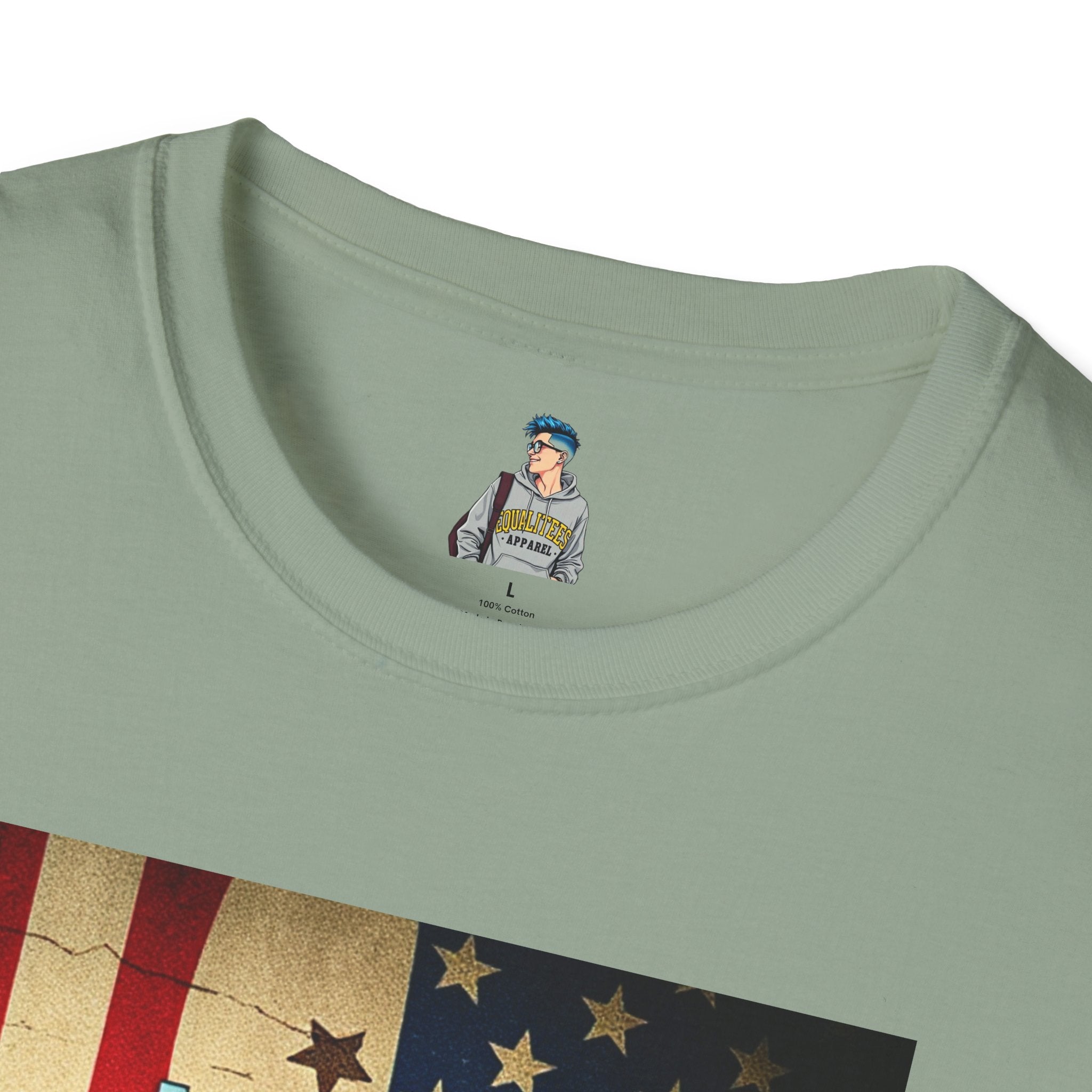 American Patriot Pride Unisex Softstyle T-Shirt, Make America Think Again Political Tee