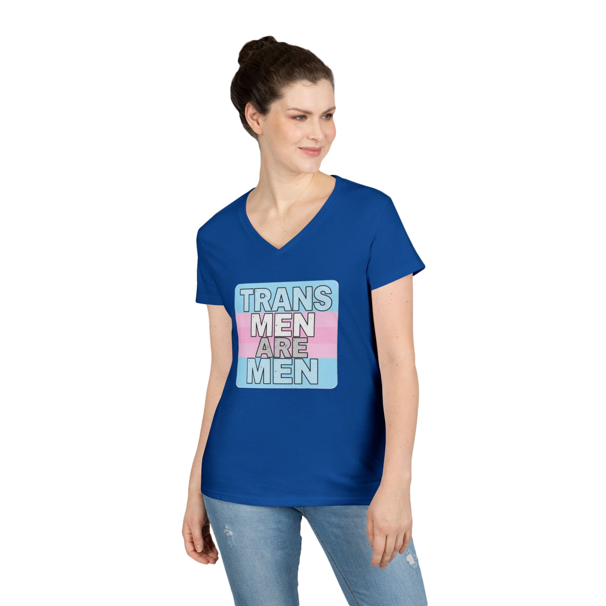 Transgender Pride V-Neck T-Shirt - Empowering Message for Inclusivity