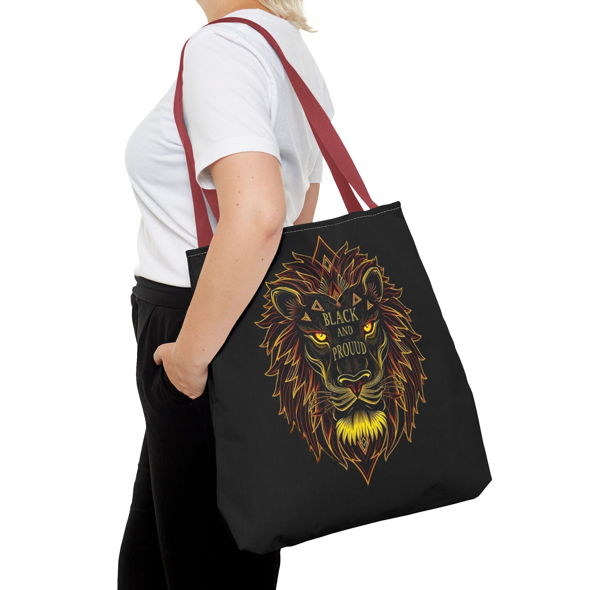 Black and Proud Lion Tote Bag