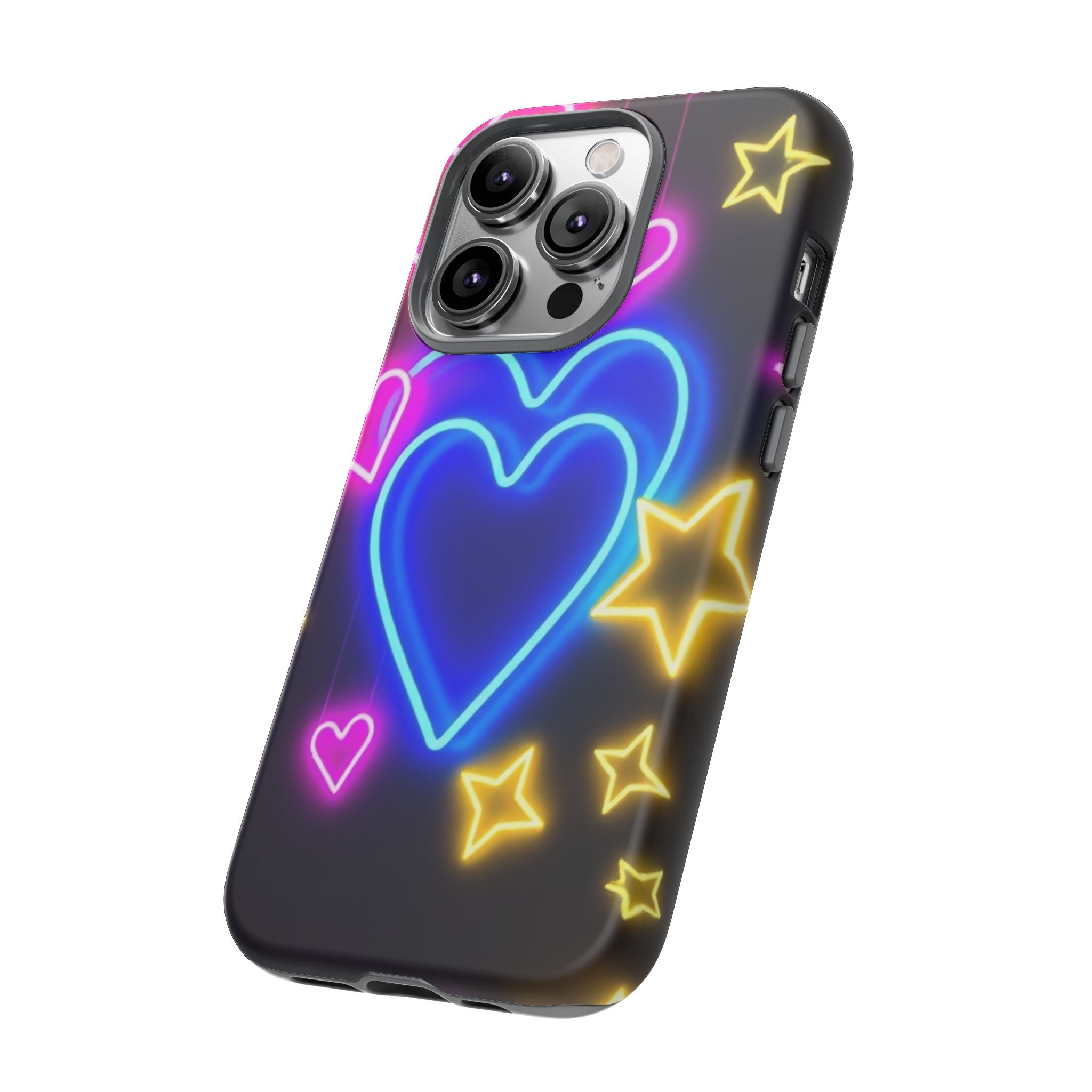 Android OR iPhone Compatible Cases - Neon Love Design - Unique Tough Cases