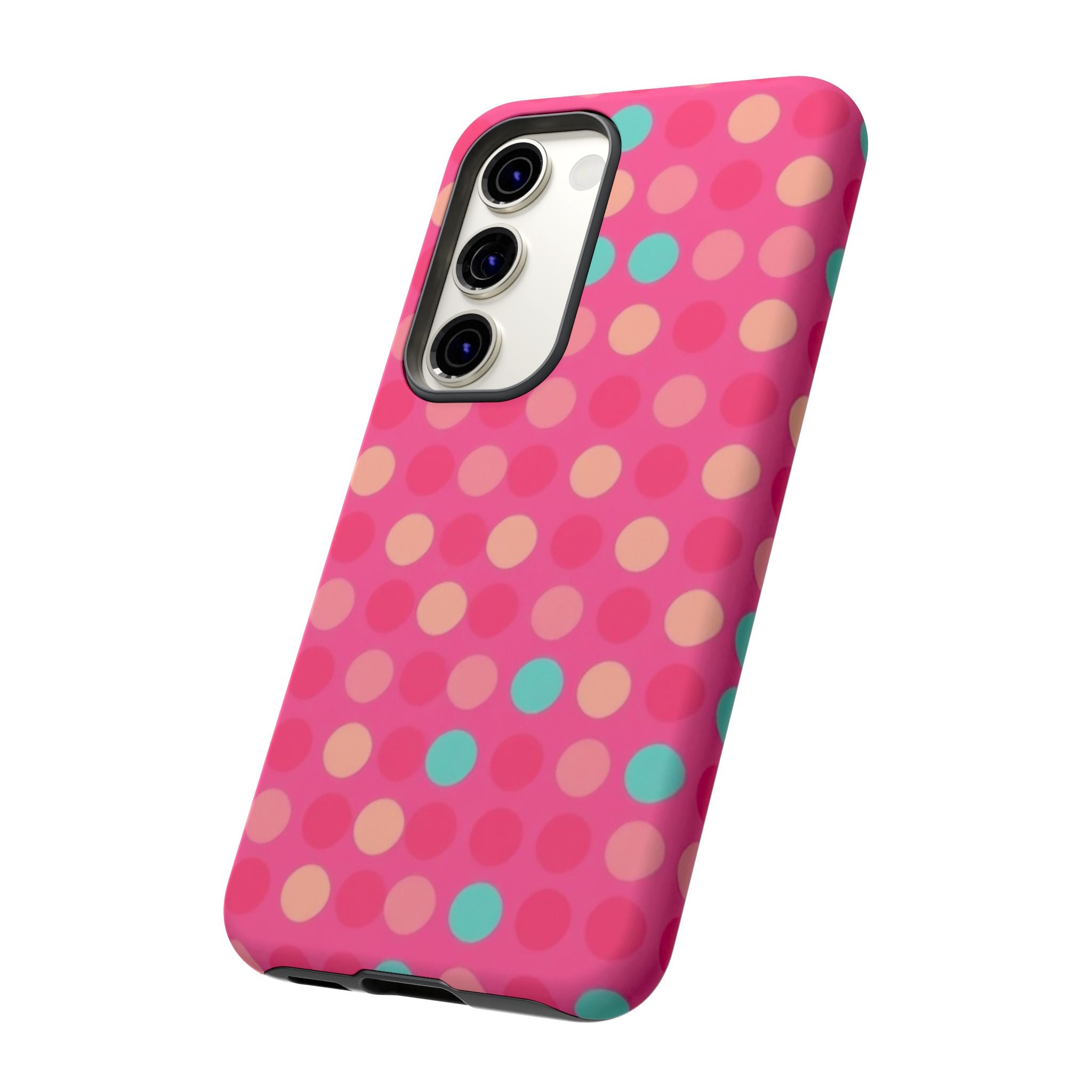 Android OR iPhone Protective Cases - Retro Polka Dots Pattern Tough Case