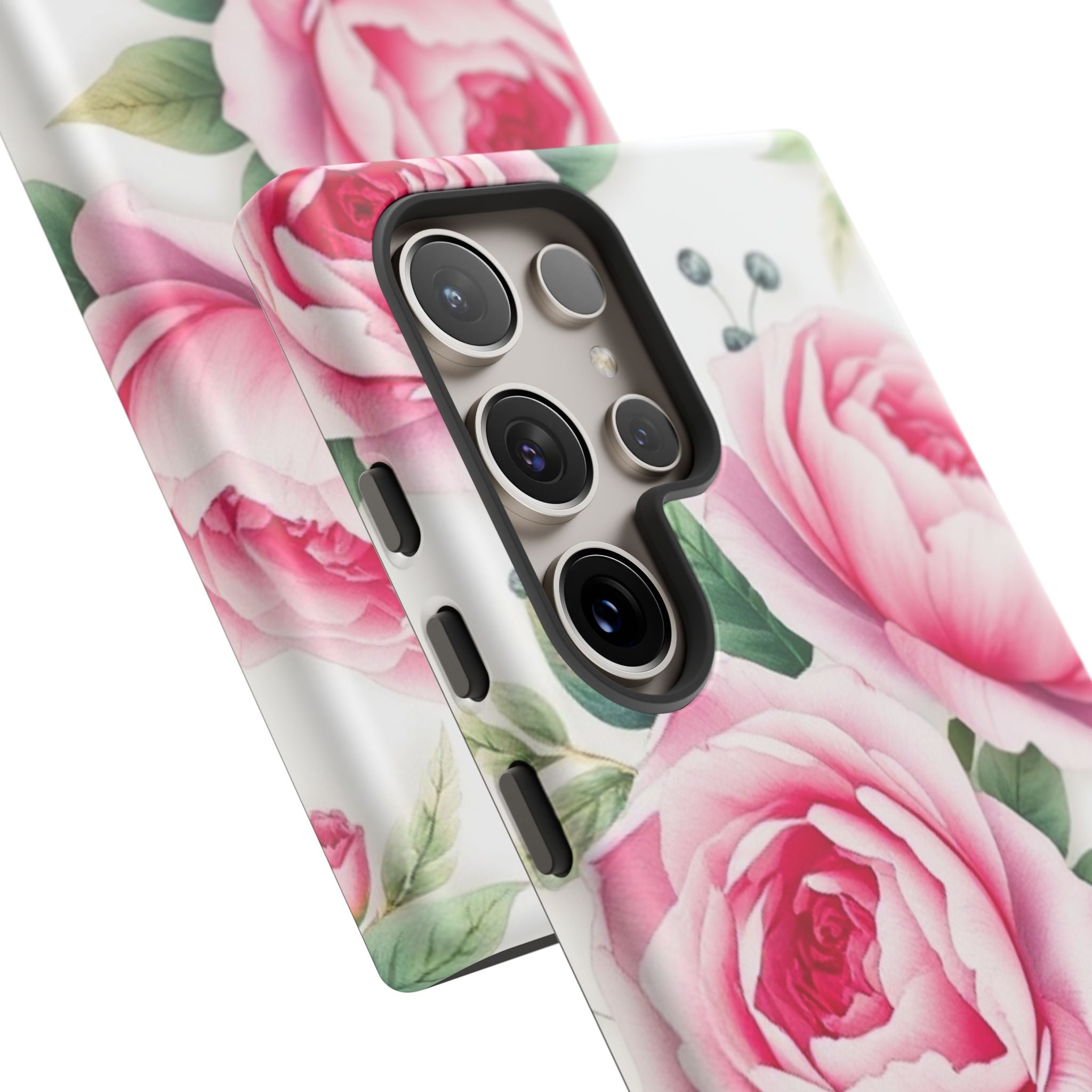 Android OR iPhone Compatible Cases - Pink Flower Design - Unique Tough Cases