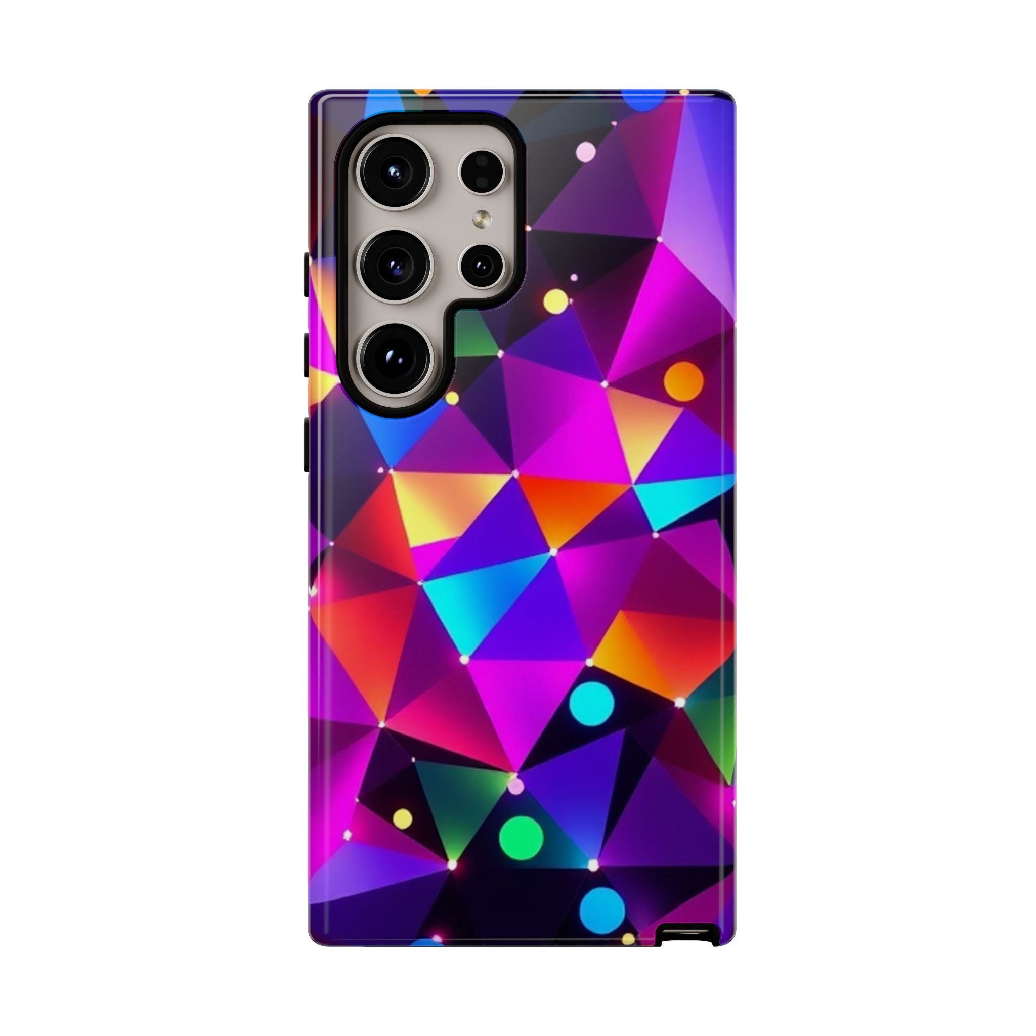 Android OR iPhone Compatible Cases - Colorful Angles Design - Unique Tough Cases
