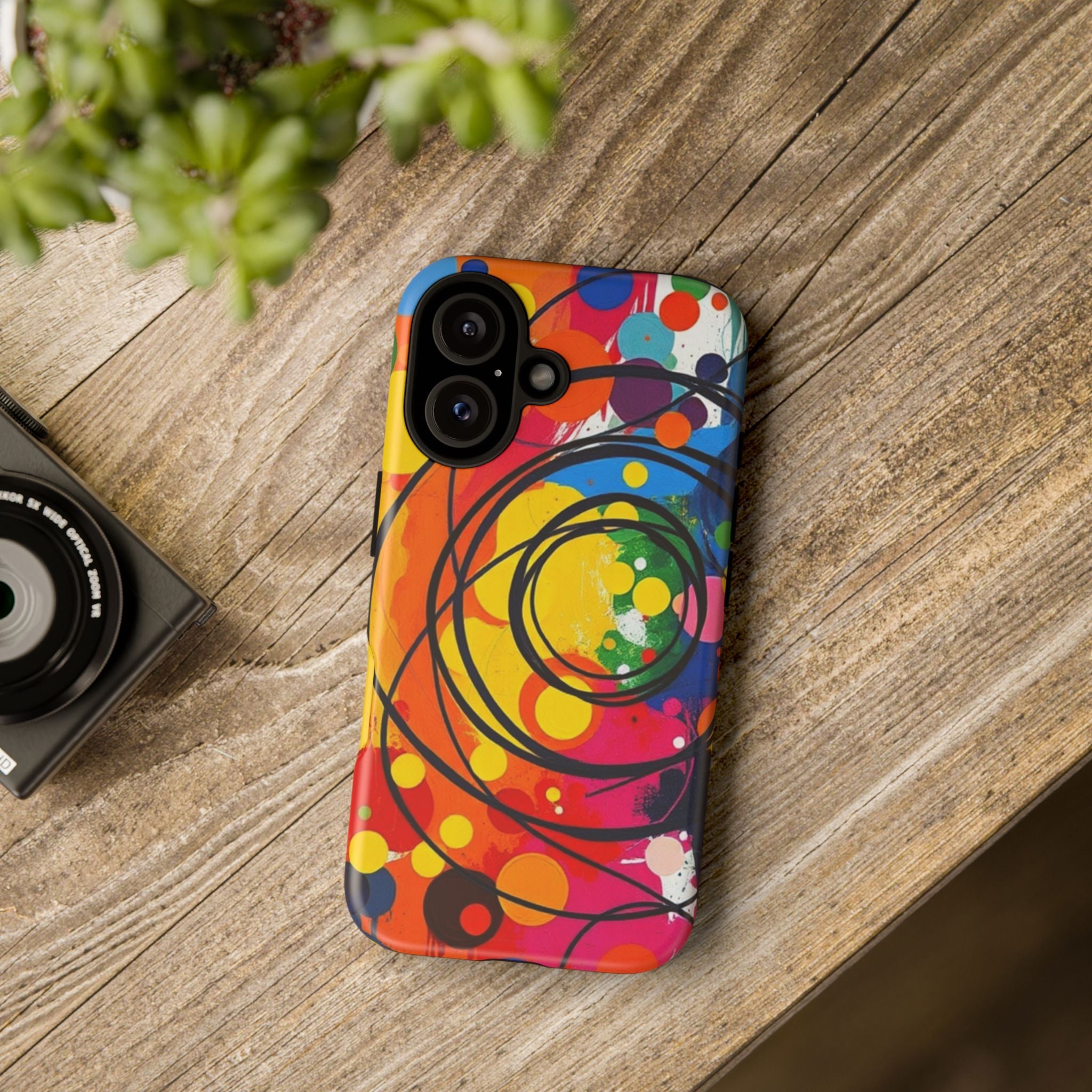 Colorful Abstract Rainbow Swirl Art Tough Case For Android & iPhone