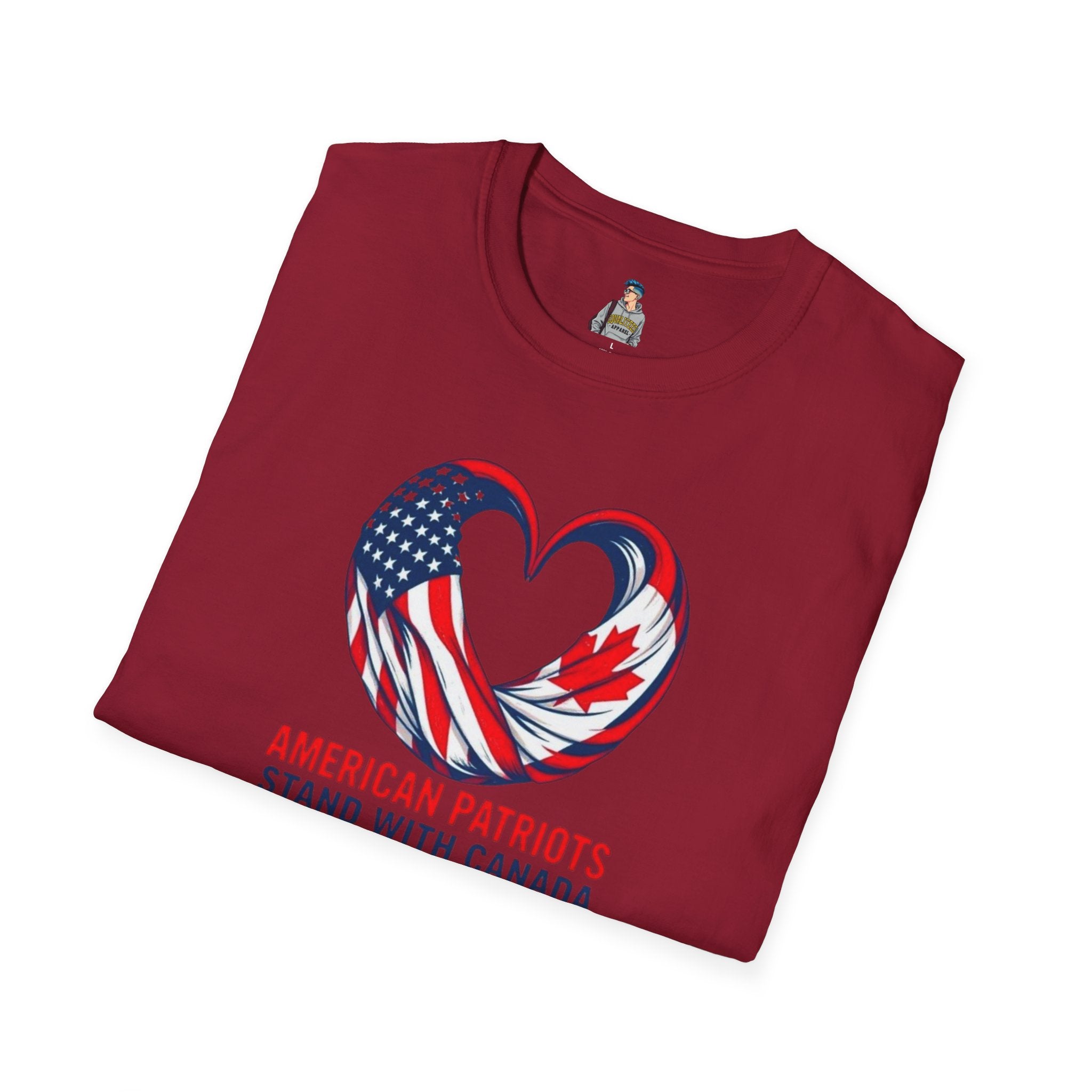 American Patriots Stand with Canada Unisex Softstyle T-Shirt