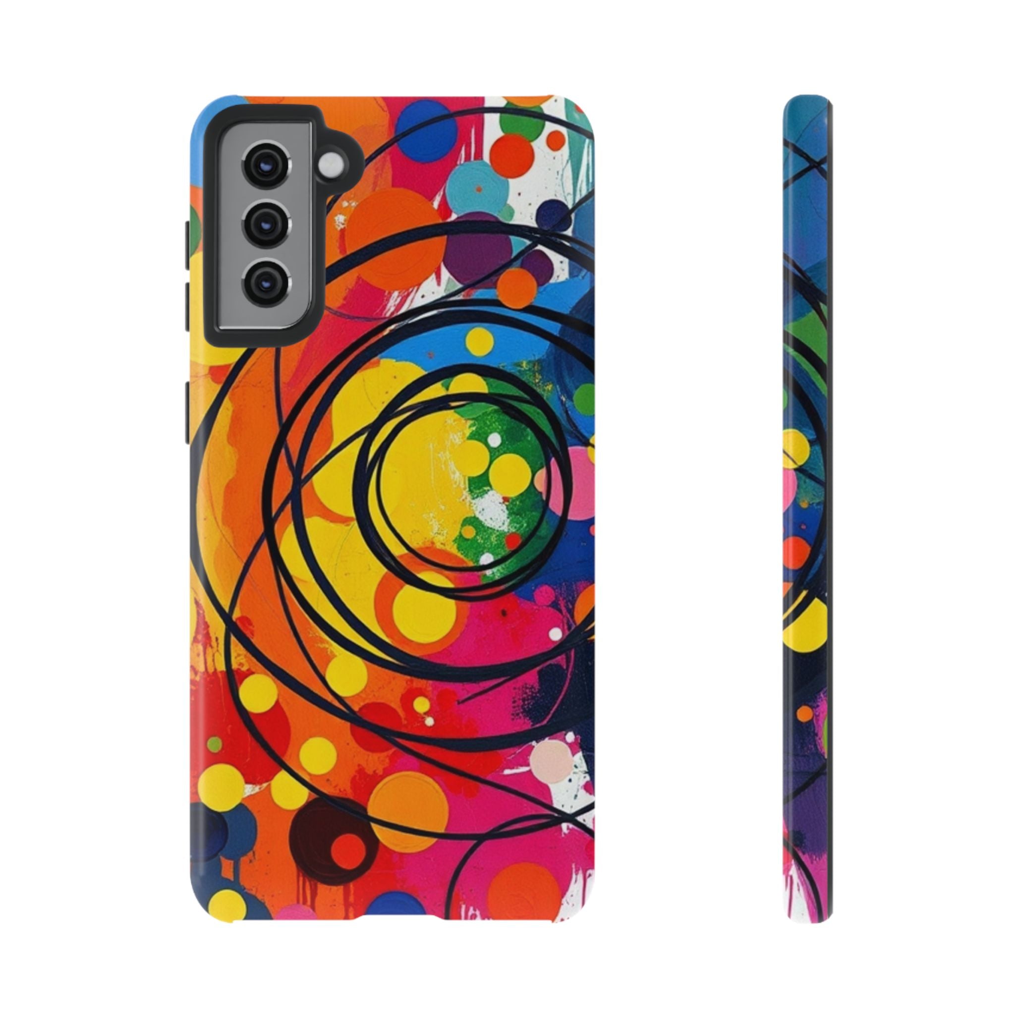 Colorful Abstract Rainbow Swirl Art Tough Case For Android & iPhone