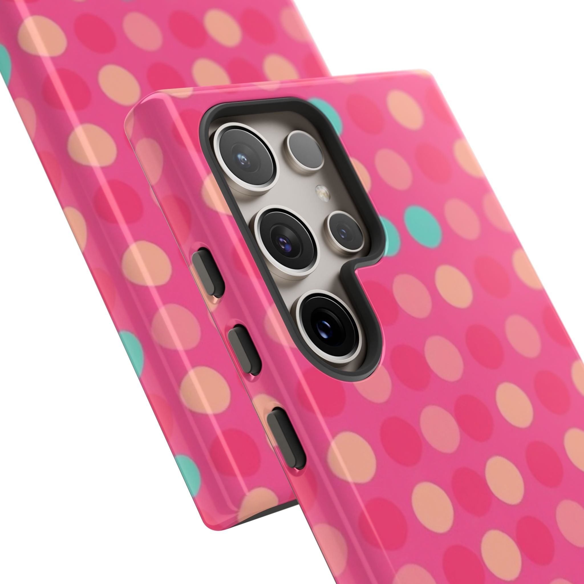 Android OR iPhone Protective Cases - Retro Polka Dots Pattern Tough Case