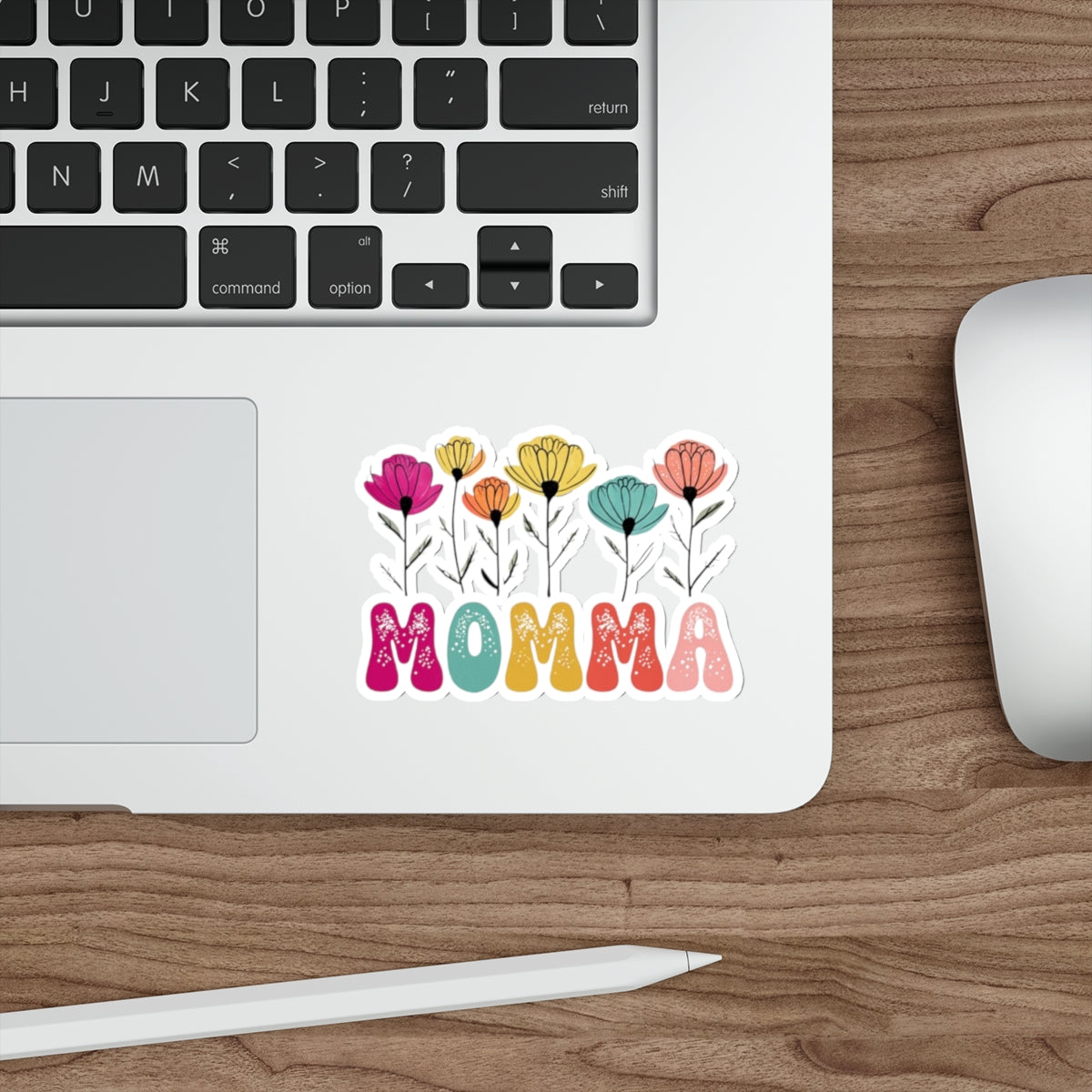 Die-Cut Stickers - MOMMA With Flowers