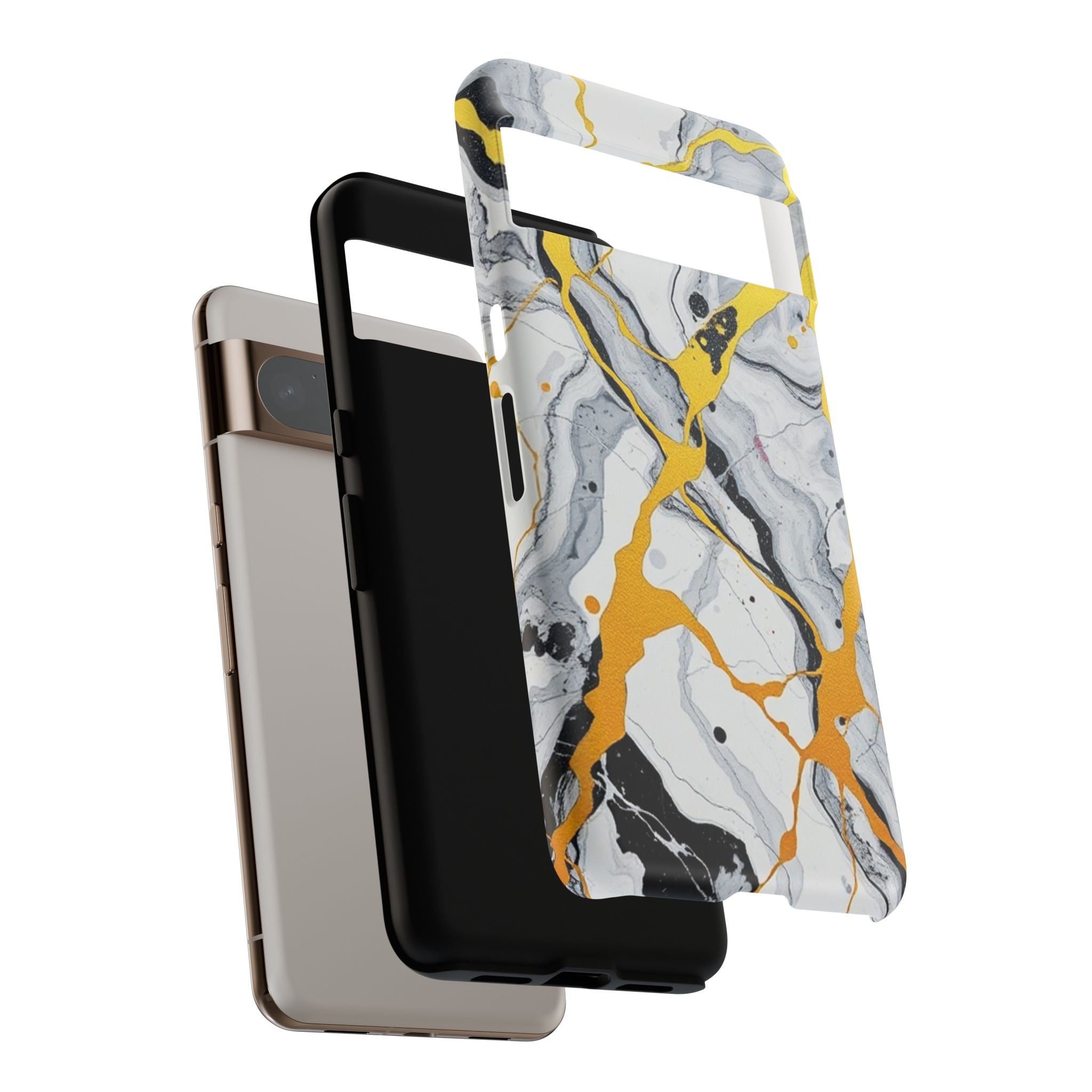 Beautiful Marble and Gold Design Tough Cases For Android & iPhone