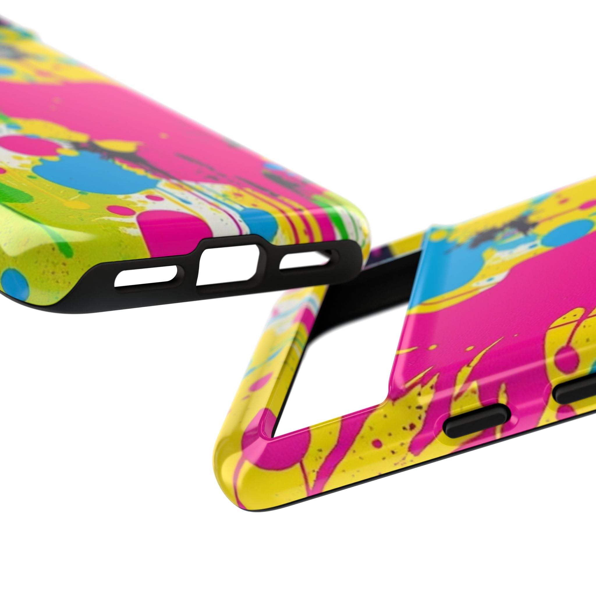 Android OR iPhone Compatible Cases - Crazy Retro Color Splash Design - Unique Tough Cases