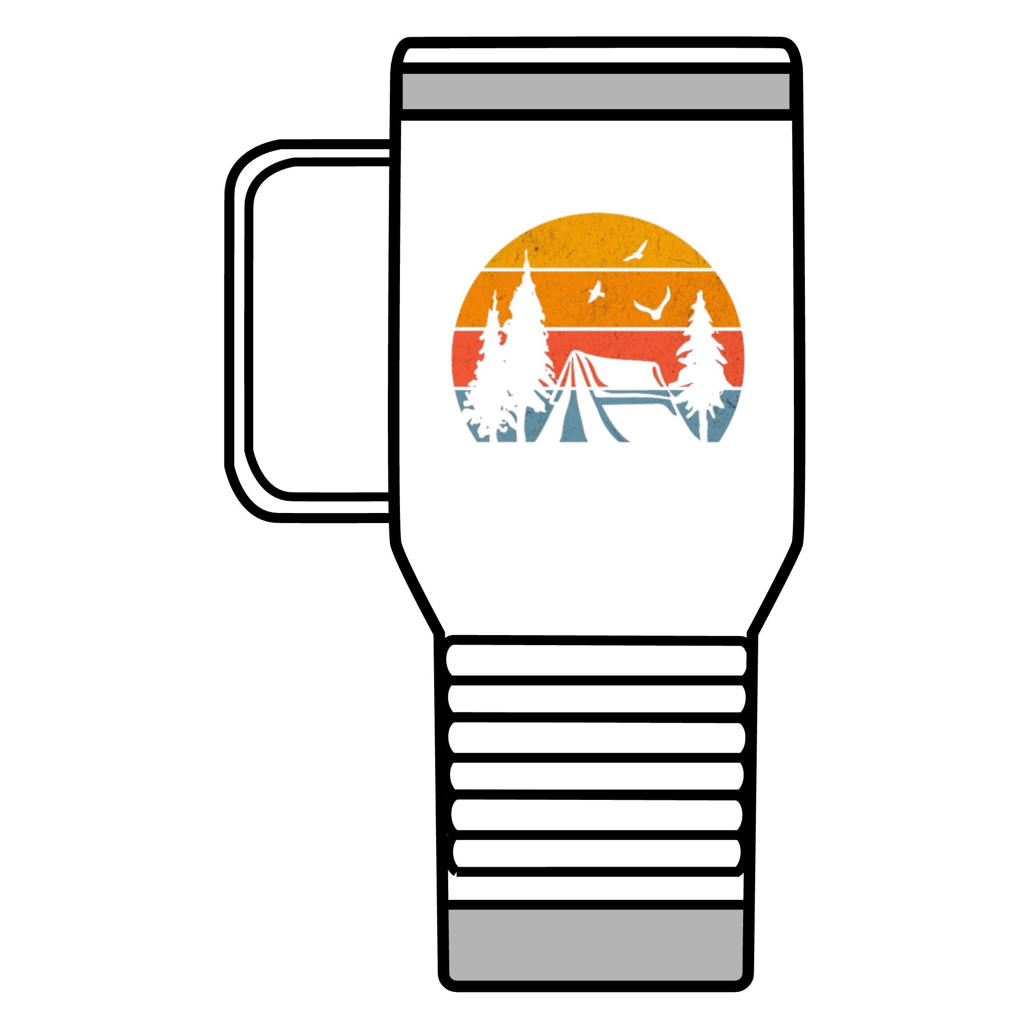 Camping Sunset Scene Travel Mug - 20oz