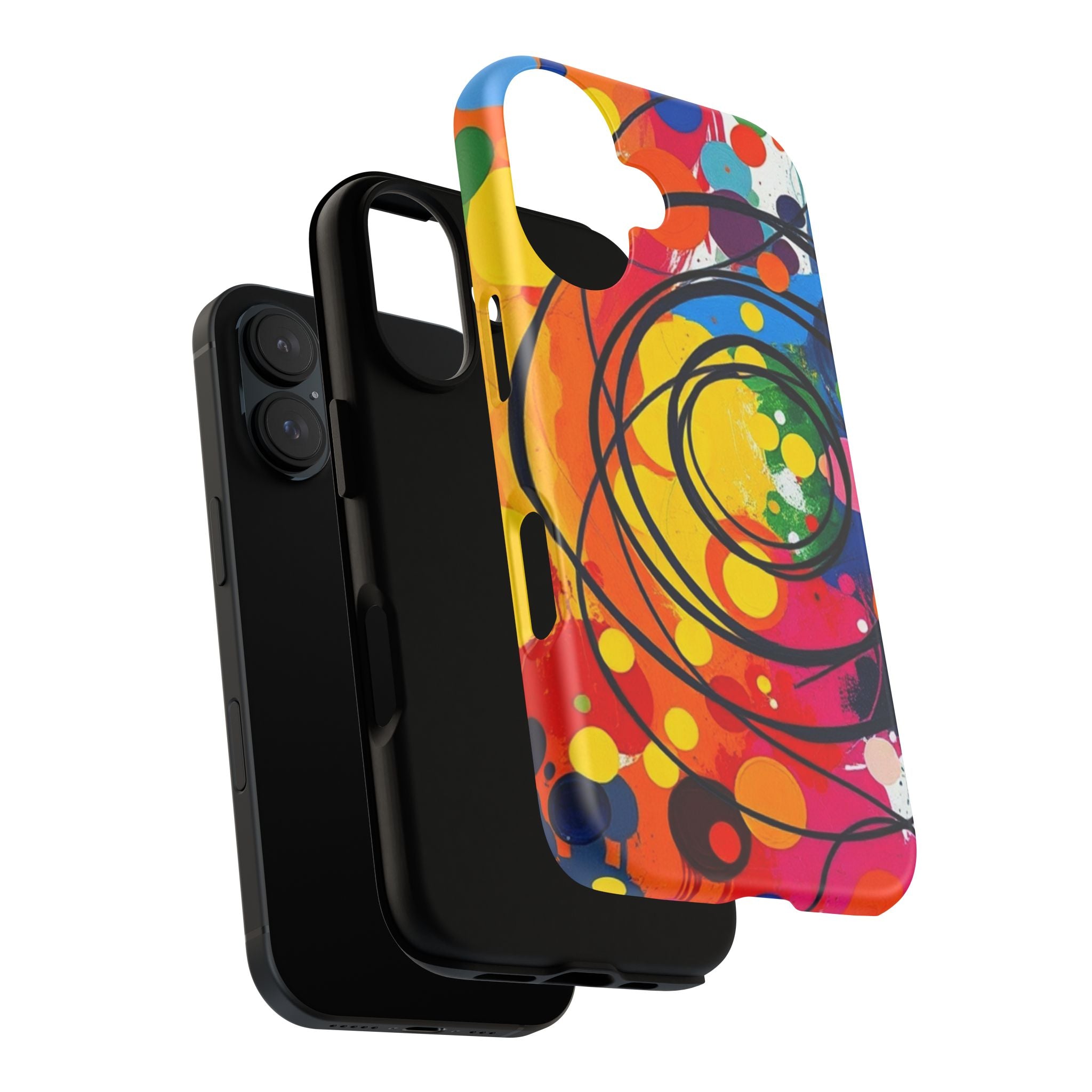 Colorful Abstract Rainbow Swirl Art Tough Case For Android & iPhone