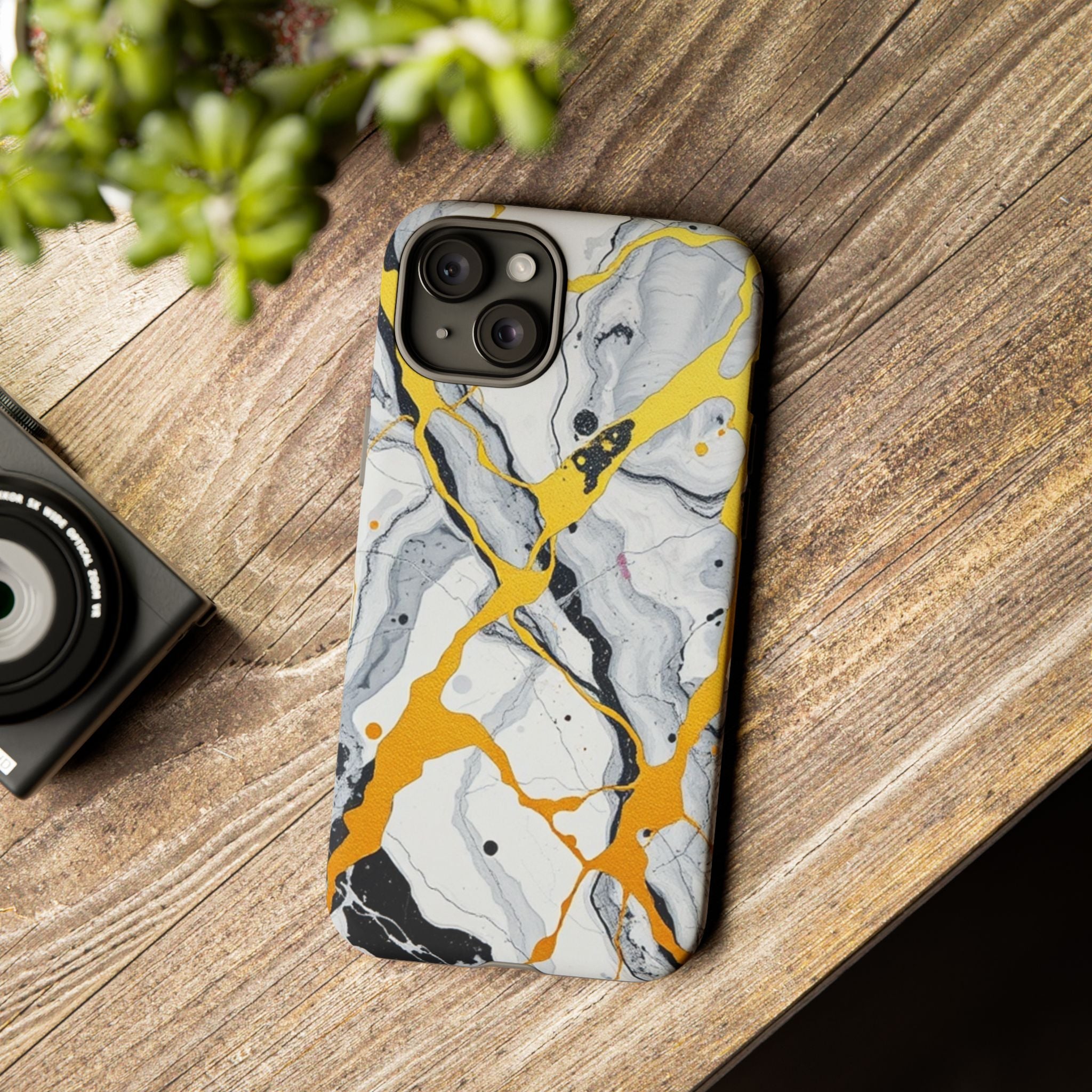 Beautiful Marble and Gold Design Tough Cases For Android & iPhone