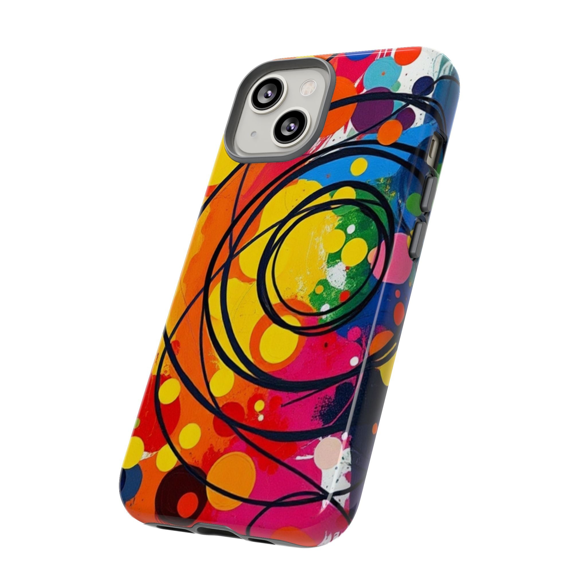 Colorful Abstract Rainbow Swirl Art Tough Case For Android & iPhone