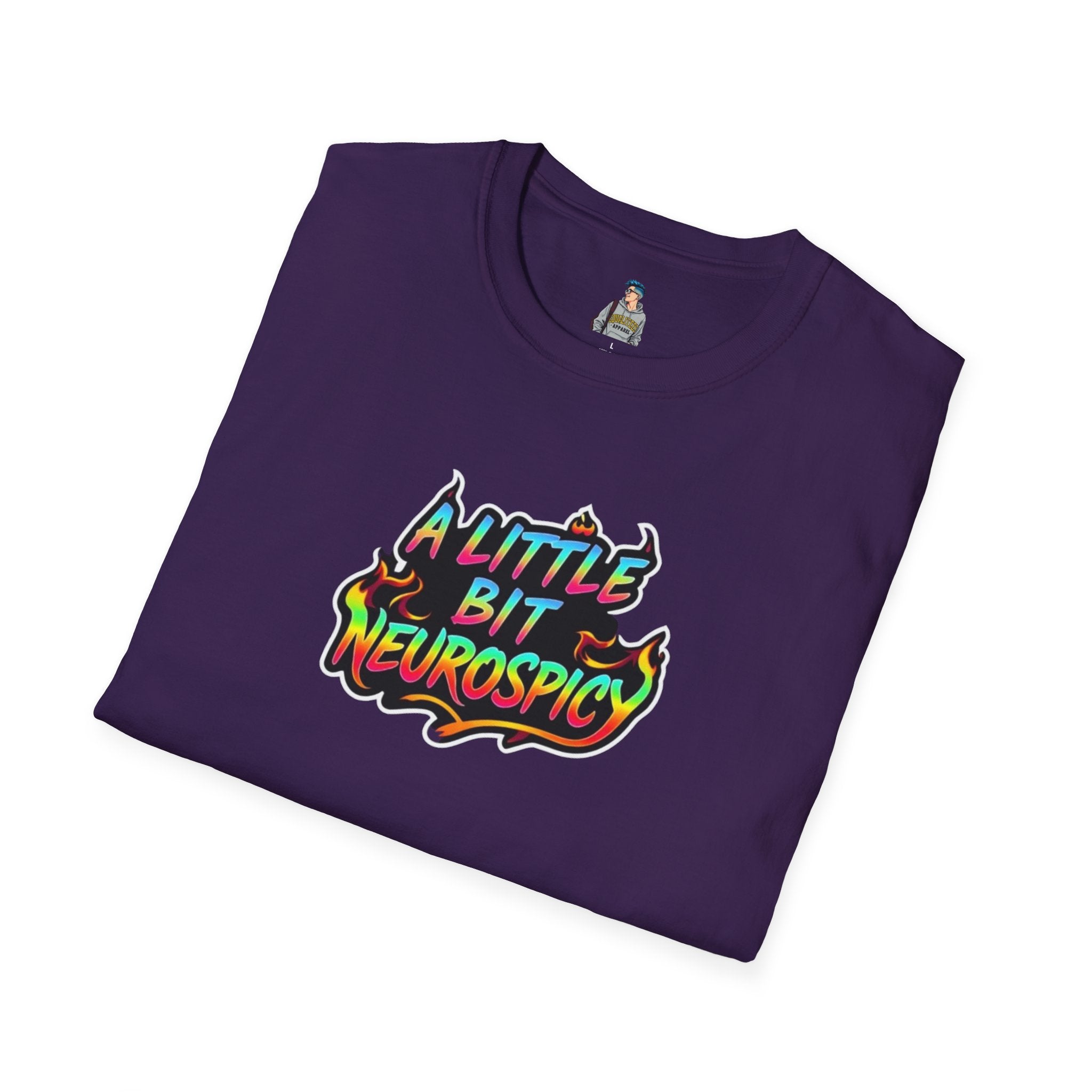 A Little Bit Neurospicy Unisex Softstyle T-Shirt - Fun & Quirky Graphic Tee for Neurodivergent Awareness