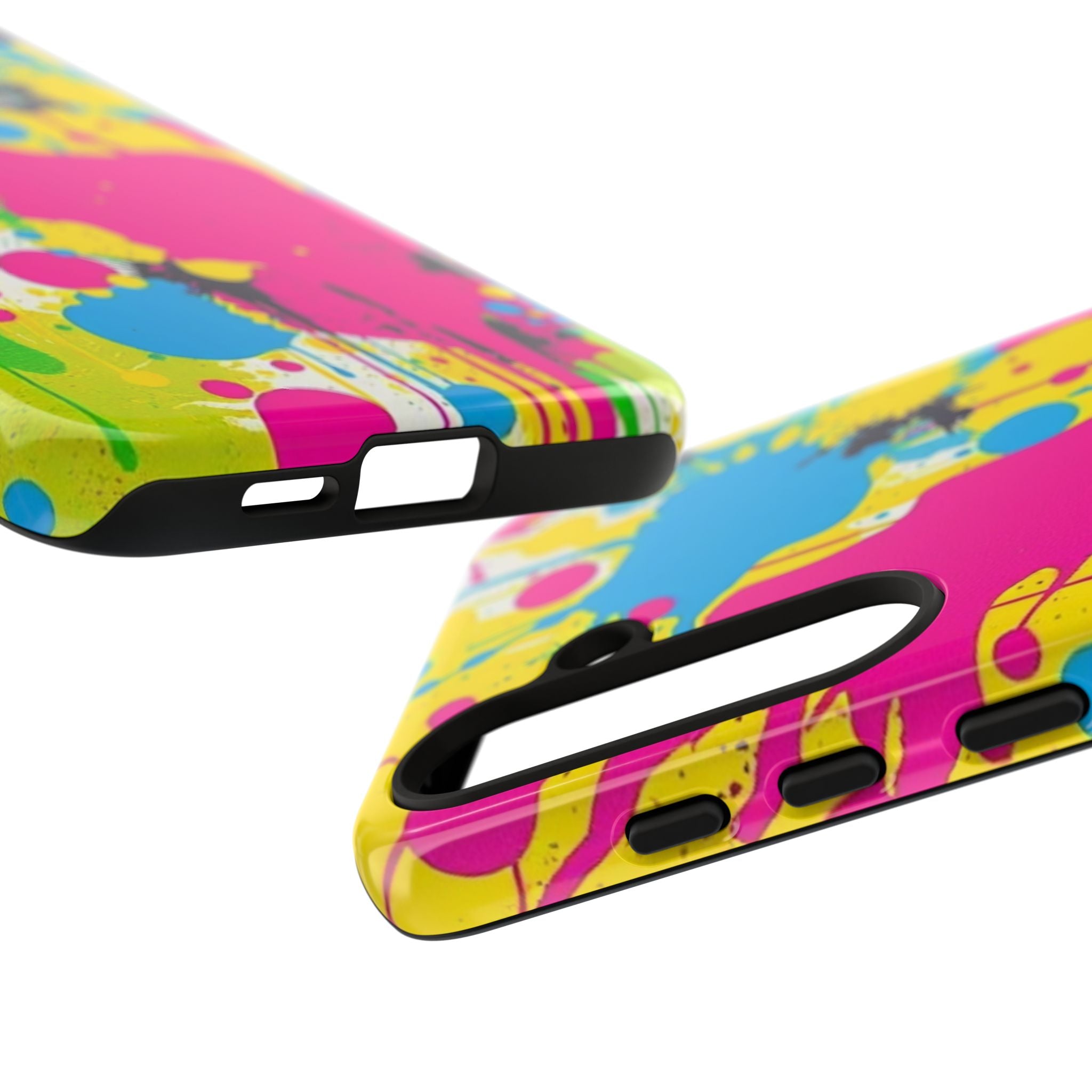 Android OR iPhone Compatible Cases - Crazy Retro Color Splash Design - Unique Tough Cases