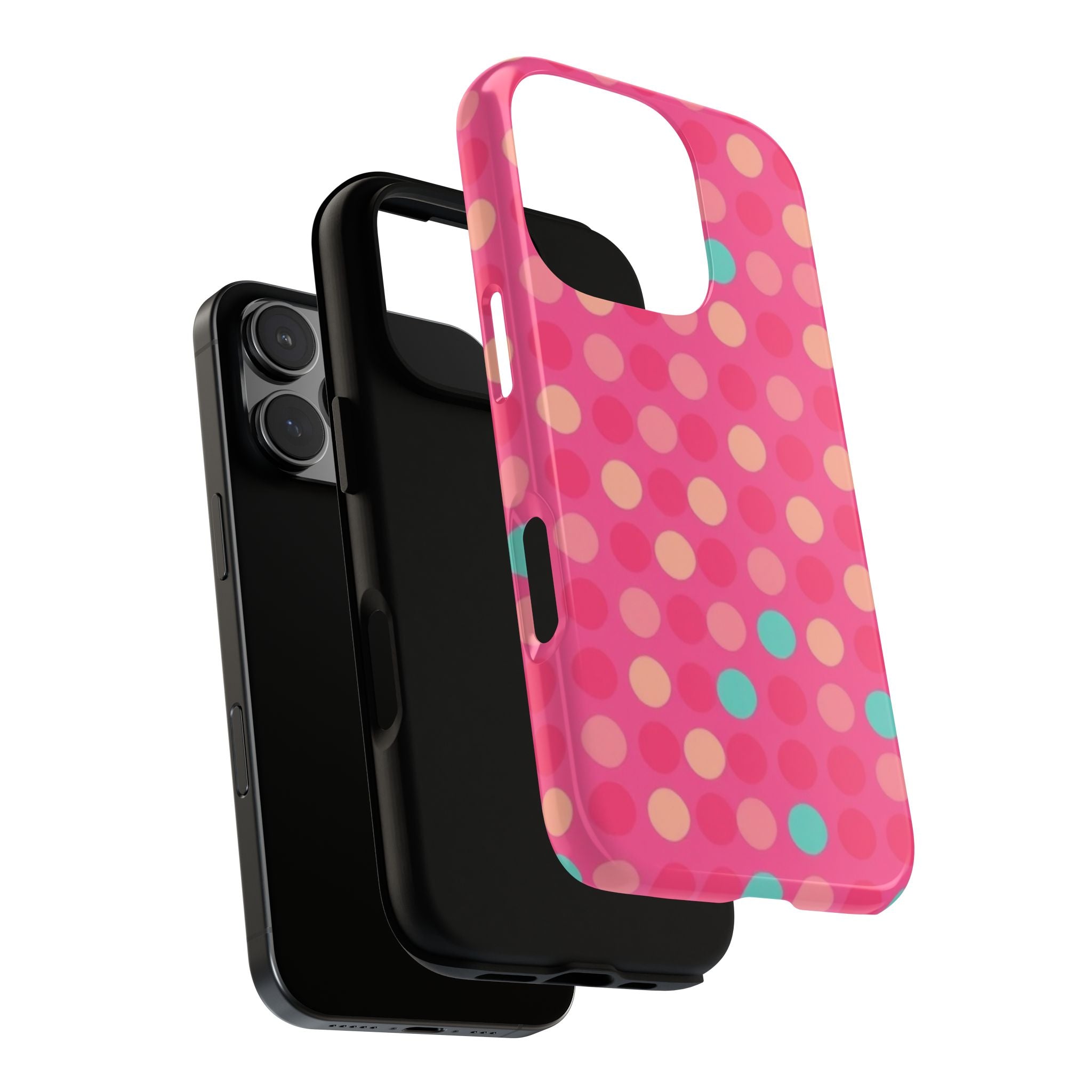 Android OR iPhone Protective Cases - Retro Polka Dots Pattern Tough Case