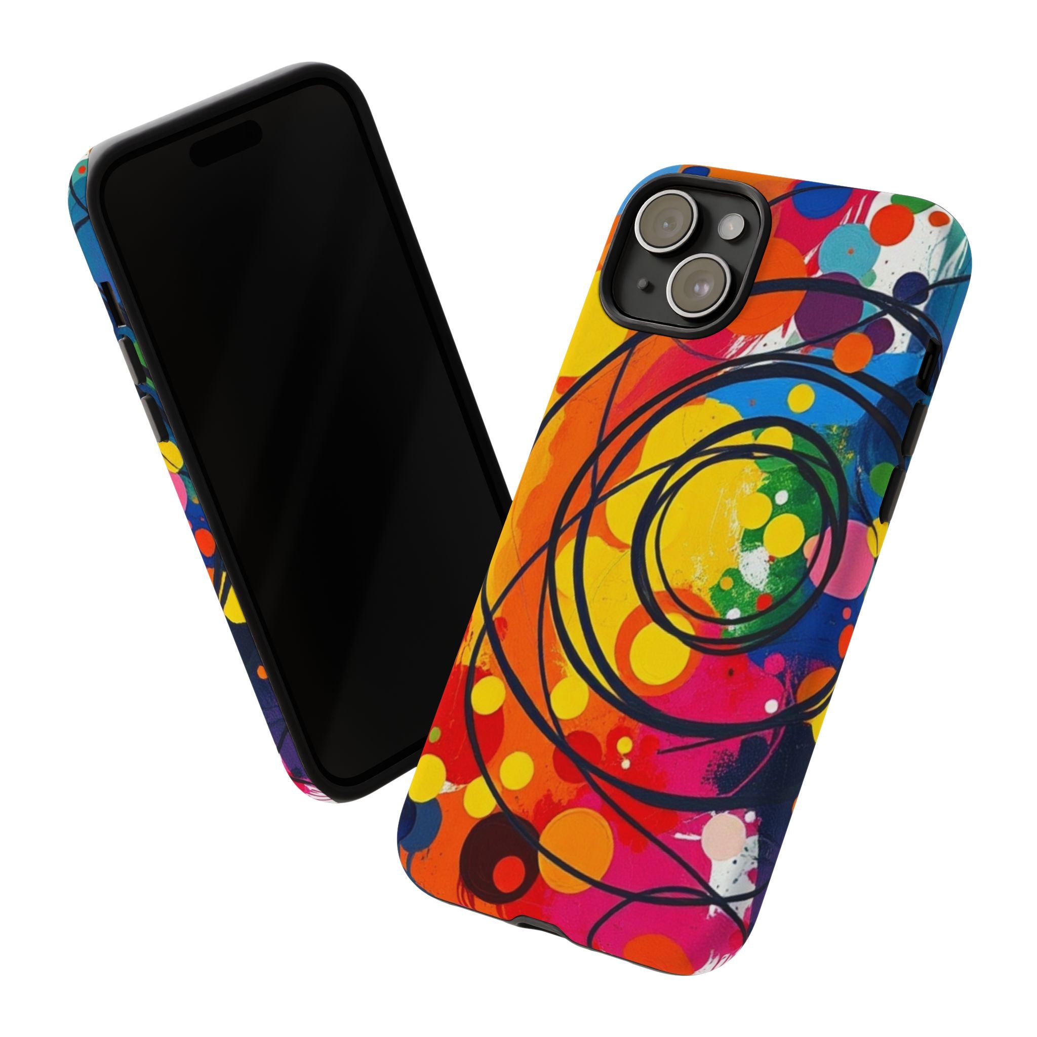 Colorful Abstract Rainbow Swirl Art Tough Case For Android & iPhone