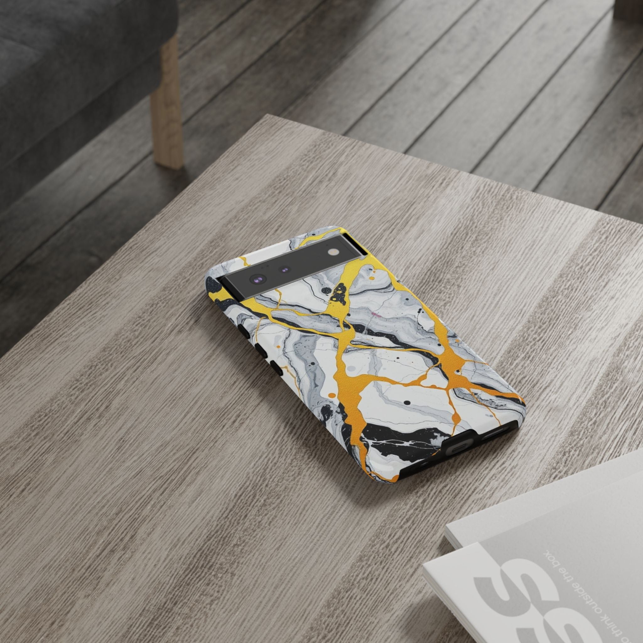Beautiful Marble and Gold Design Tough Cases For Android & iPhone