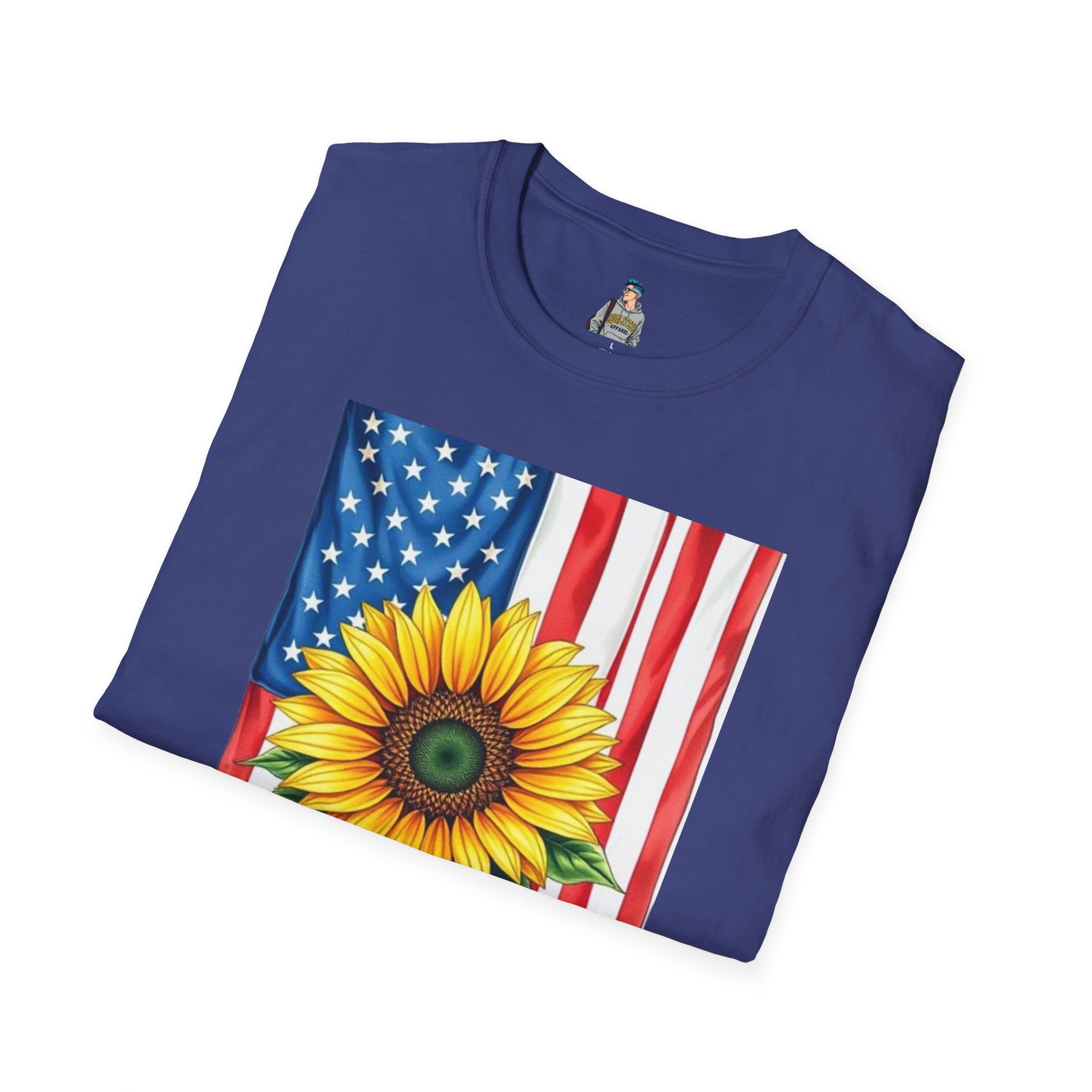 American Patriots Stand Behind Ukraine Unisex Softstyle T-Shirt - EqualiTees.Me
