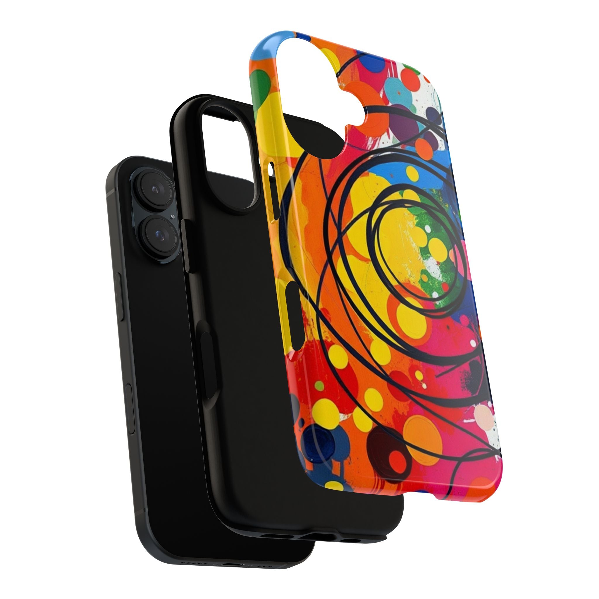 Colorful Abstract Rainbow Swirl Art Tough Case For Android & iPhone