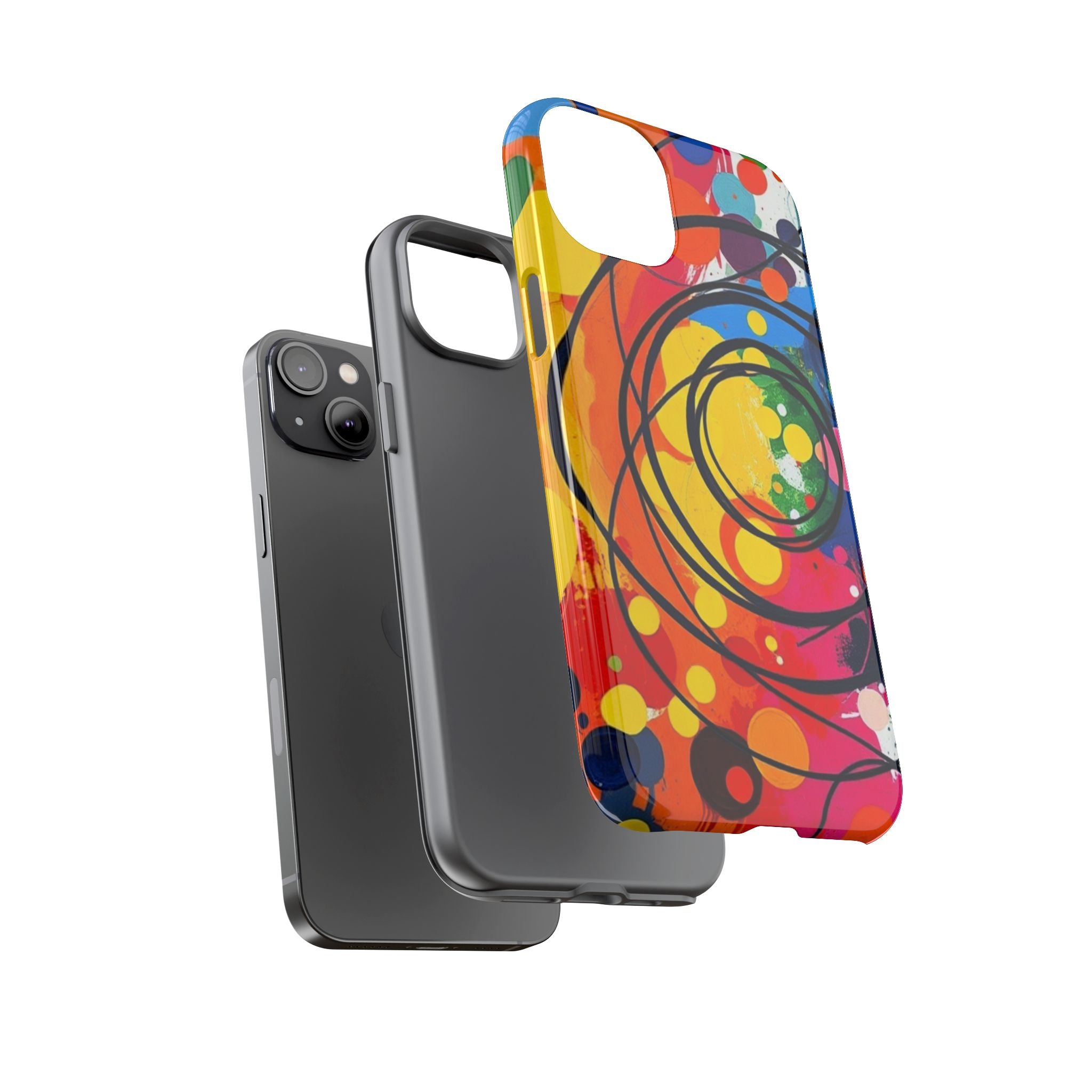Colorful Abstract Rainbow Swirl Art Tough Case For Android & iPhone