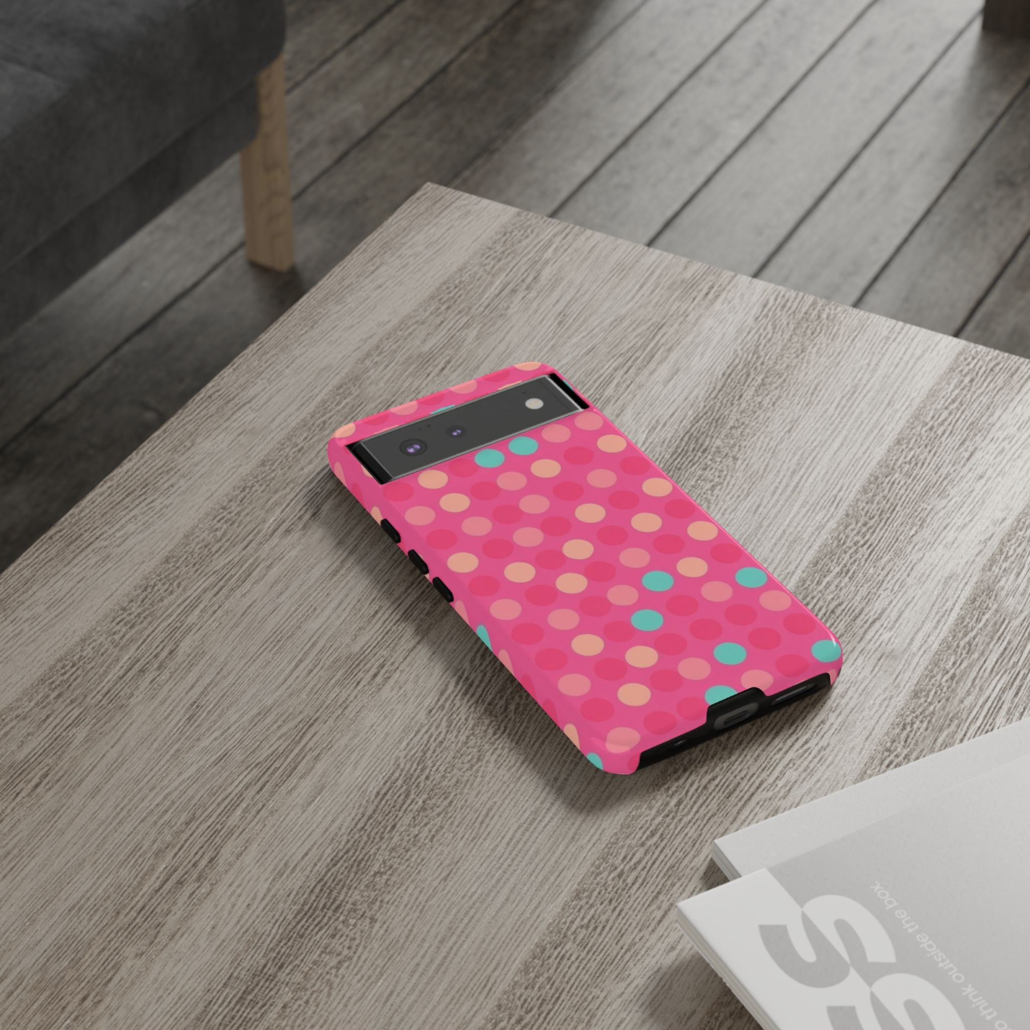 Android OR iPhone Protective Cases - Retro Polka Dots Pattern Tough Case