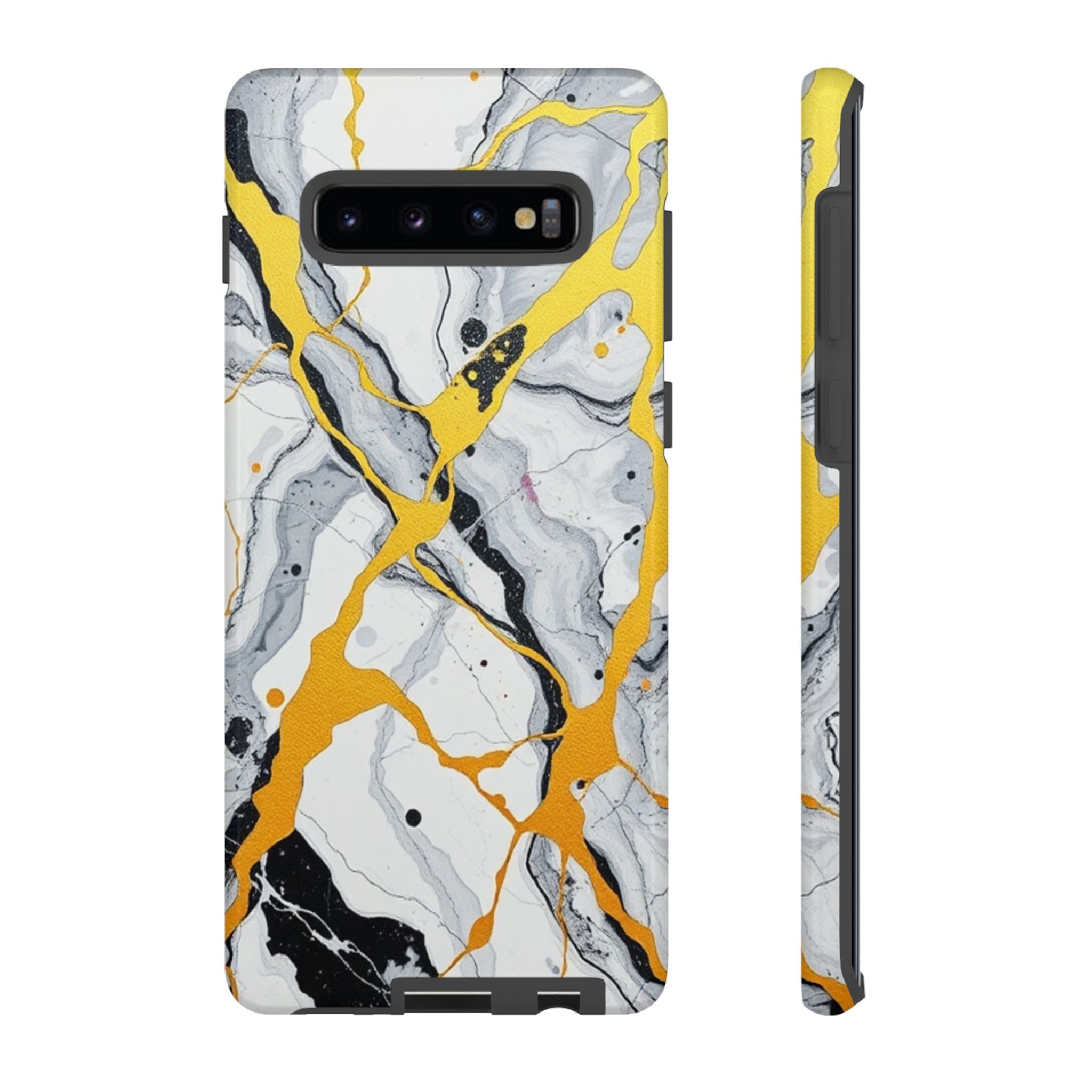 Beautiful Marble and Gold Design Tough Cases For Android & iPhone