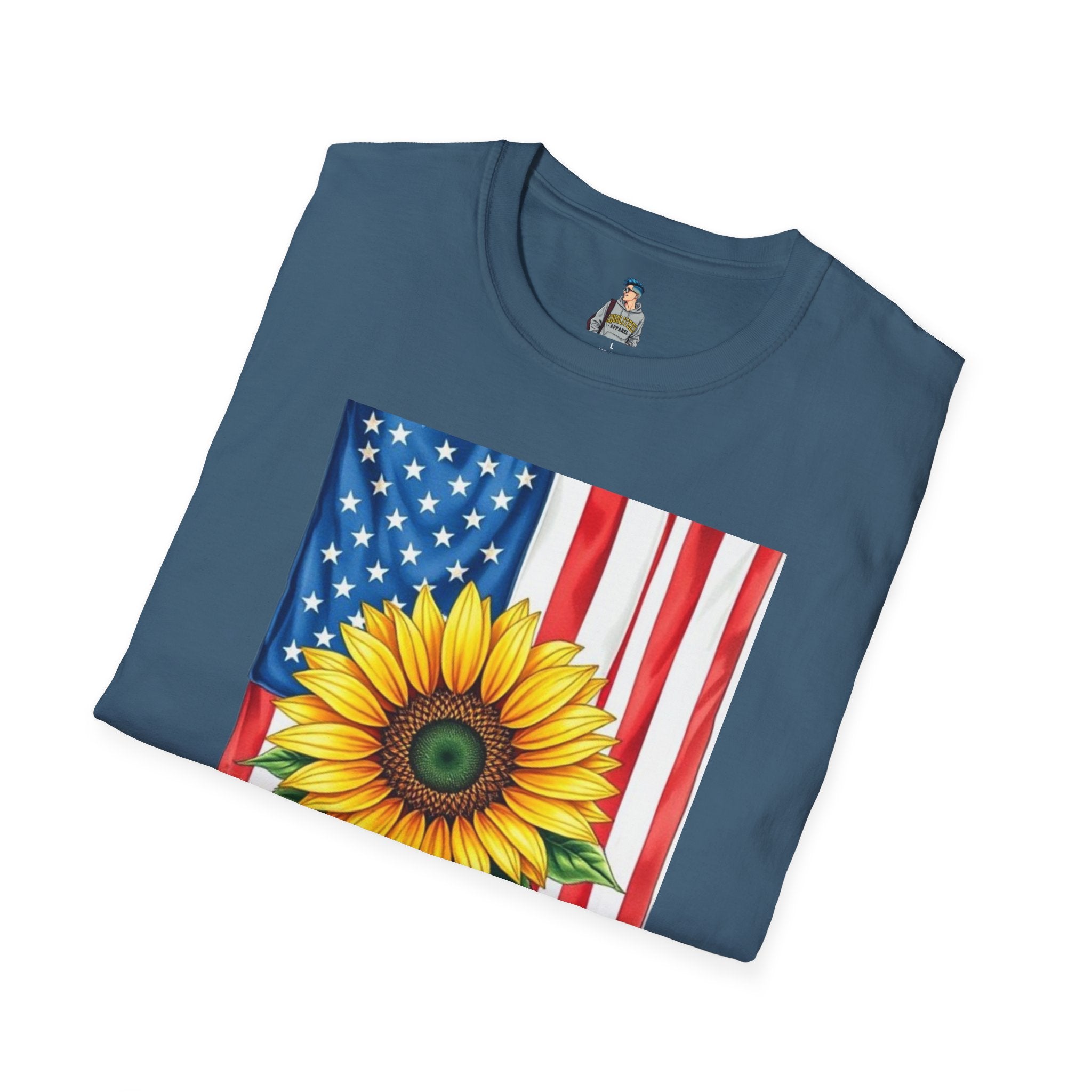 American Patriots Stand Behind Ukraine Unisex Softstyle T-Shirt - EqualiTees.Me