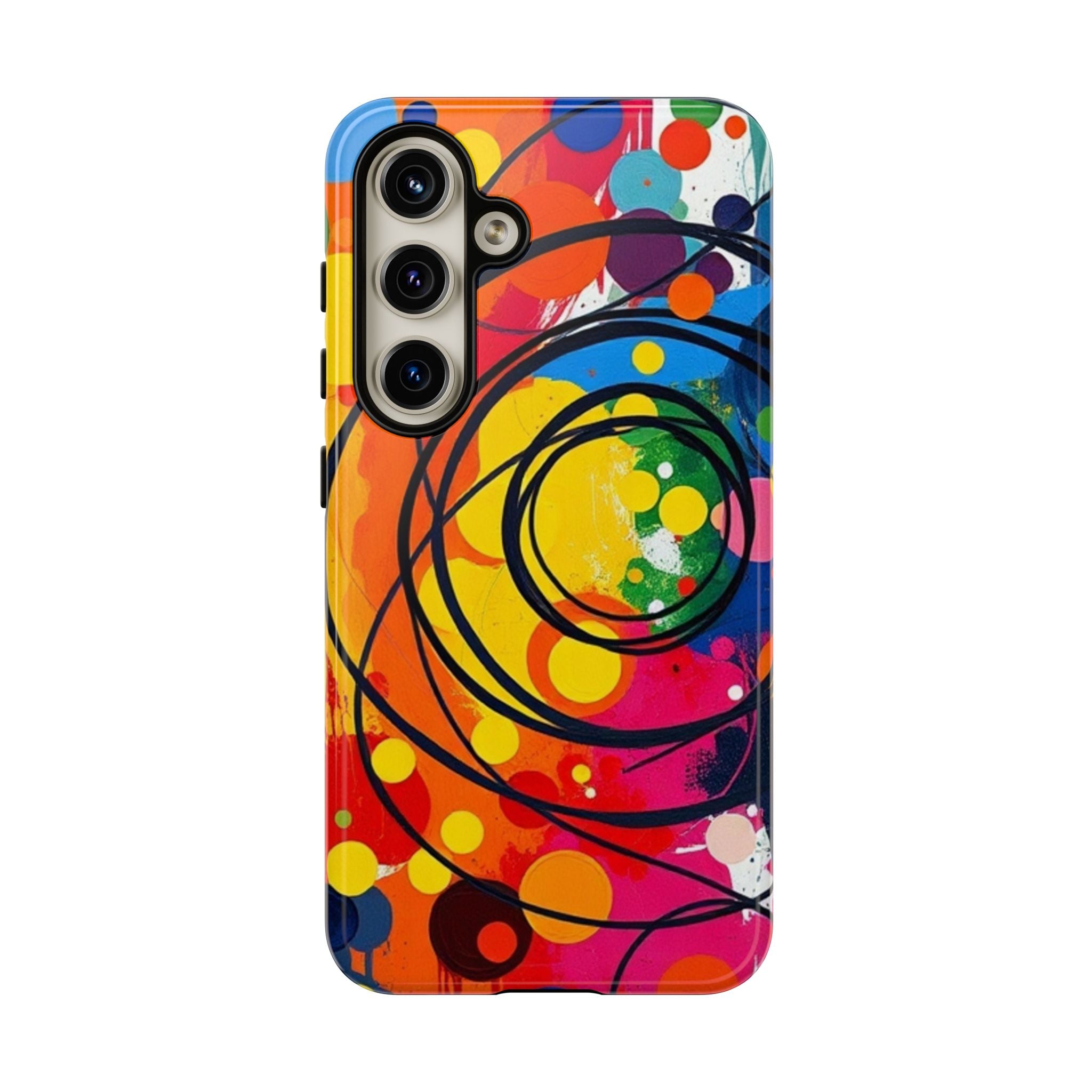 Colorful Abstract Rainbow Swirl Art Tough Case For Android & iPhone