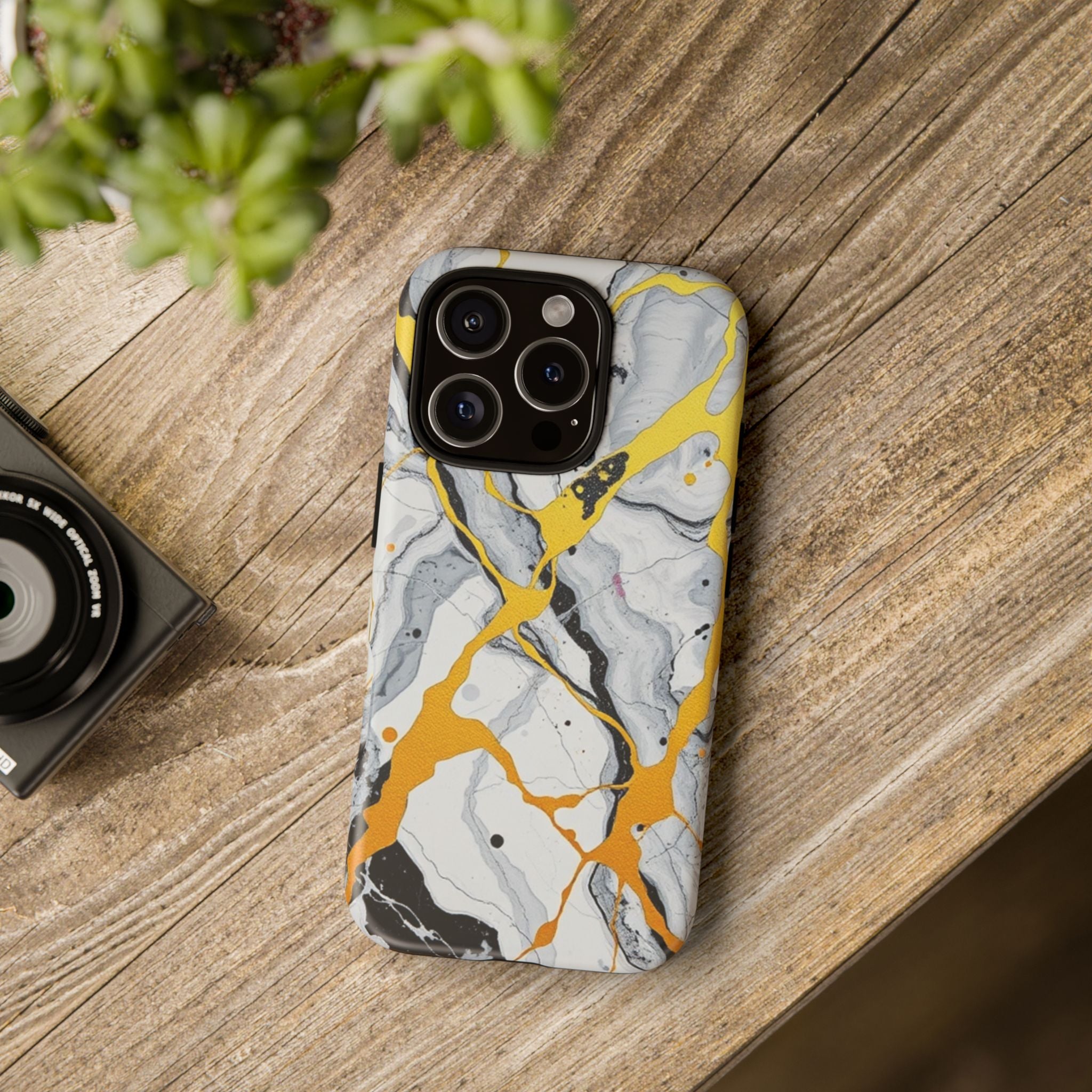 Beautiful Marble and Gold Design Tough Cases For Android & iPhone