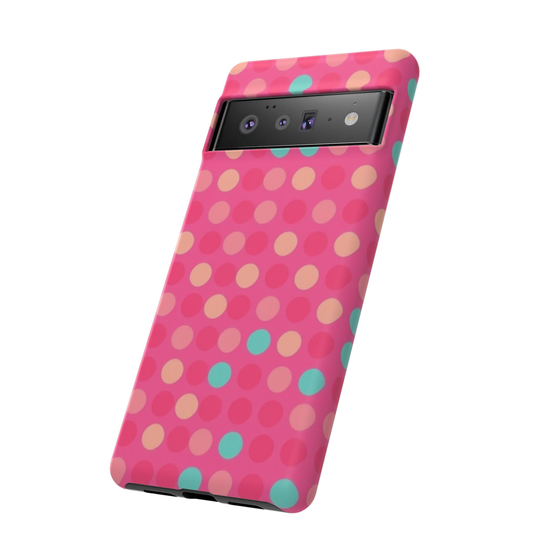 Android OR iPhone Protective Cases - Retro Polka Dots Pattern Tough Case