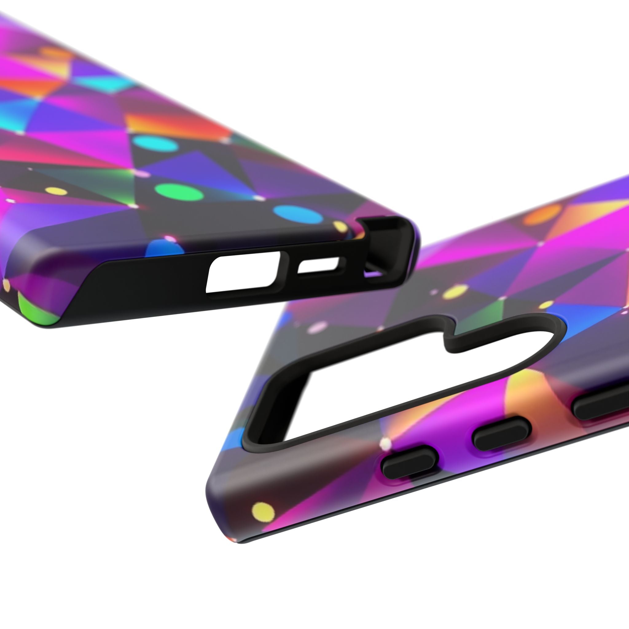 Android OR iPhone Compatible Cases - Colorful Angles Design - Unique Tough Cases