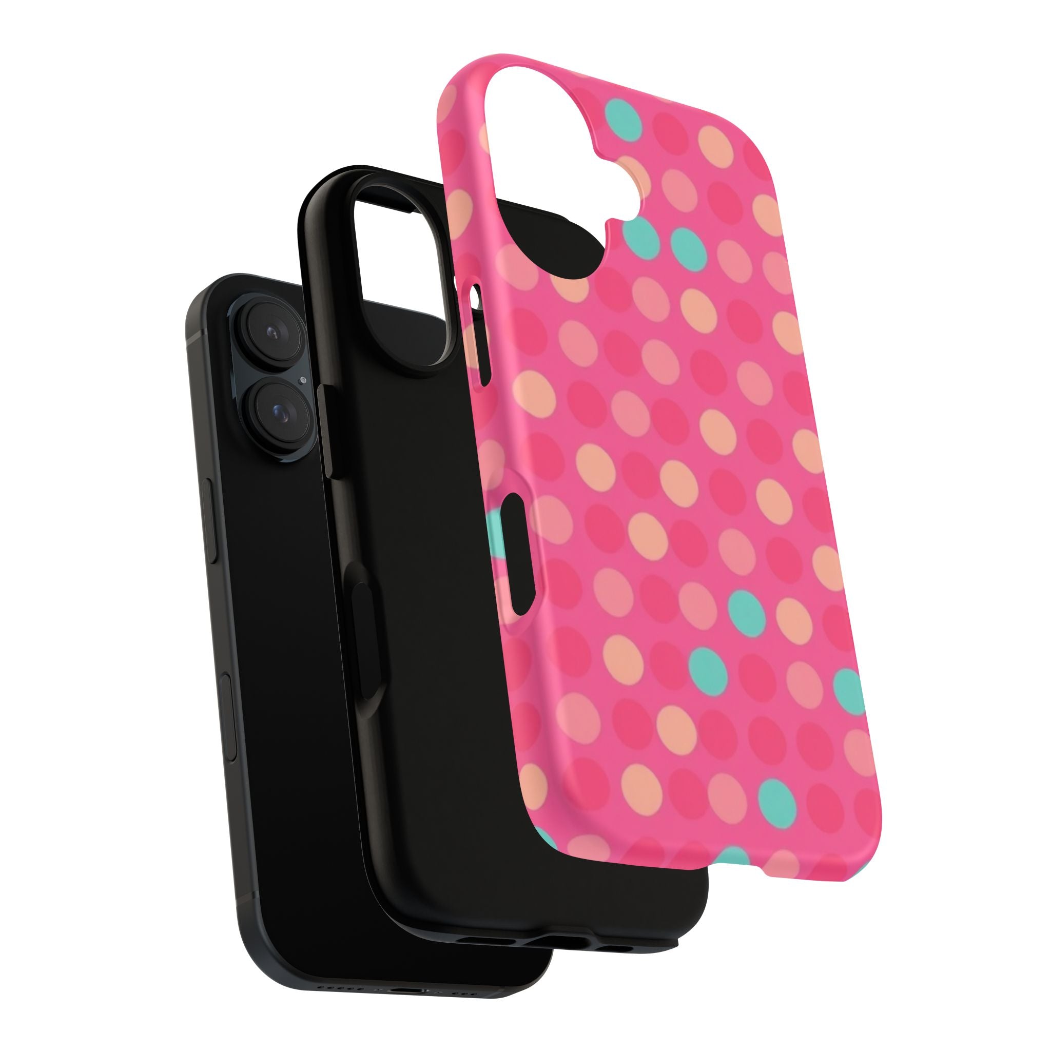 Android OR iPhone Protective Cases - Retro Polka Dots Pattern Tough Case