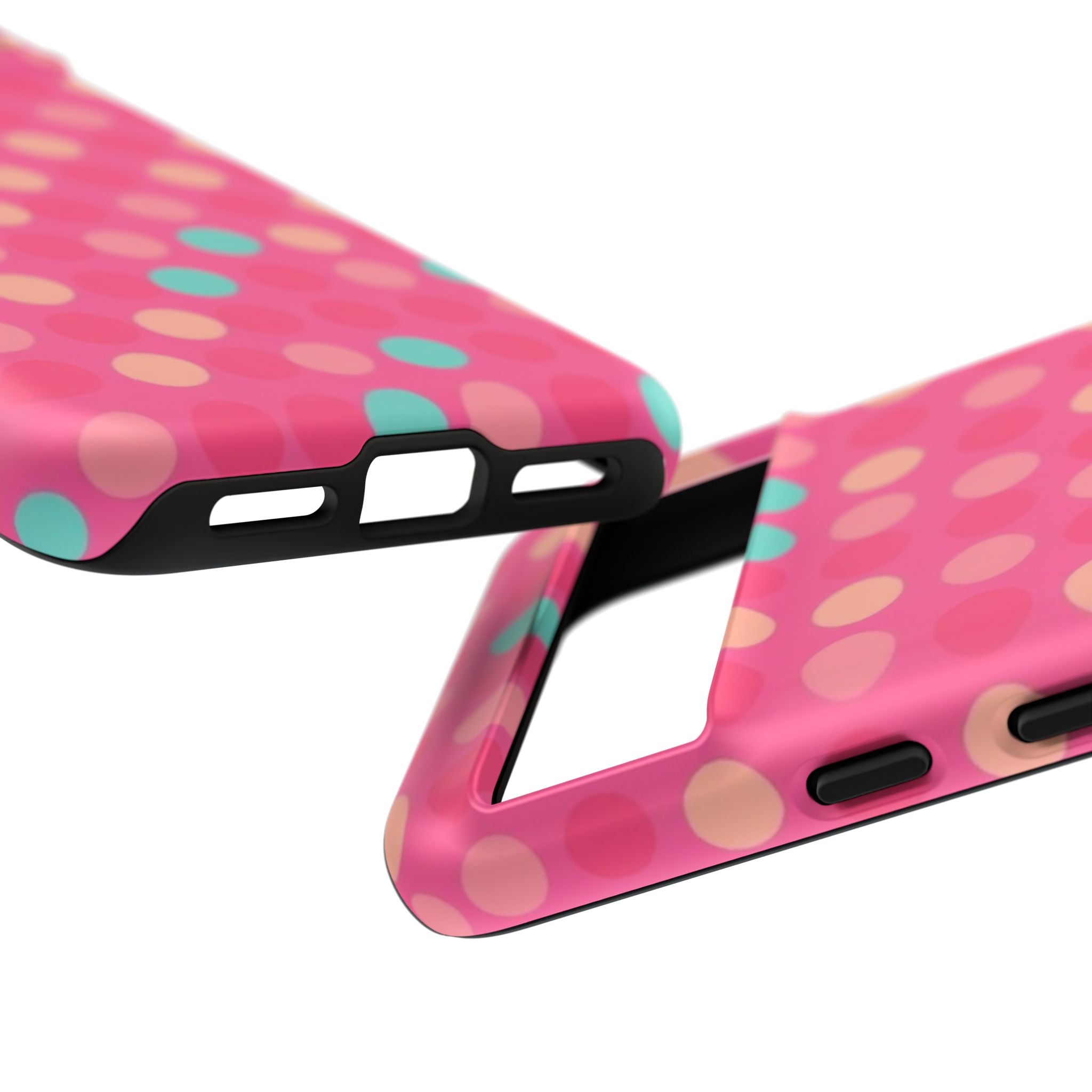 Android OR iPhone Protective Cases - Retro Polka Dots Pattern Tough Case