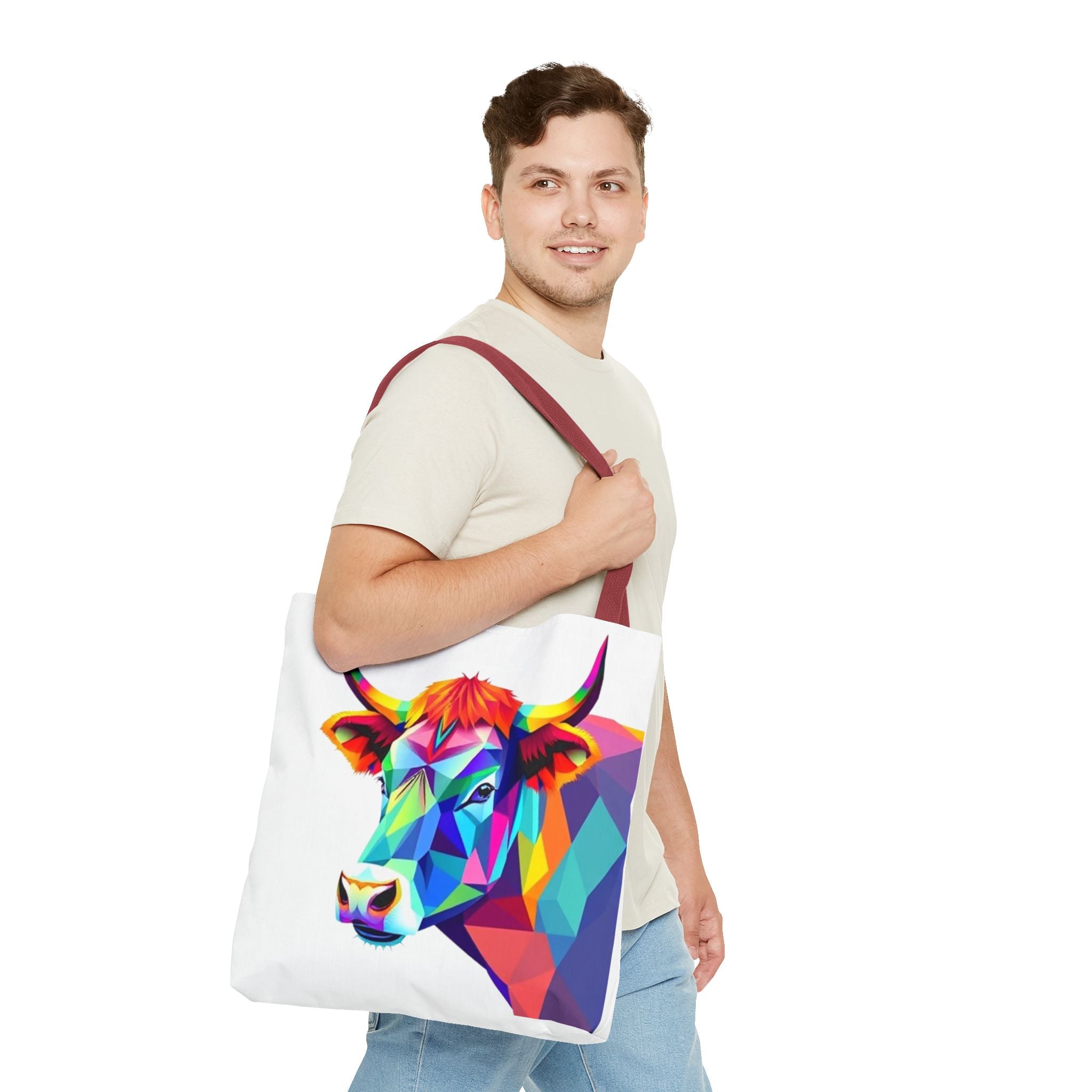 Colorful Cow Design - Tote Bag