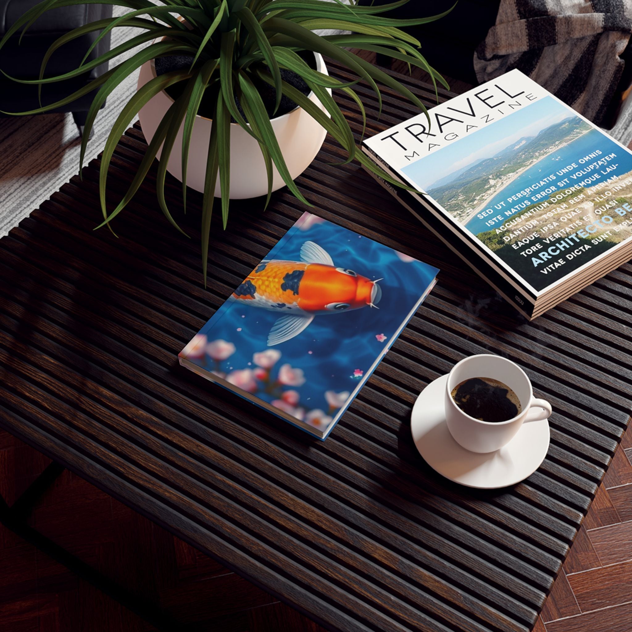 Calming Koi Hard Backed Journal - Perfect for Gifts, Journaling, and Celebrations