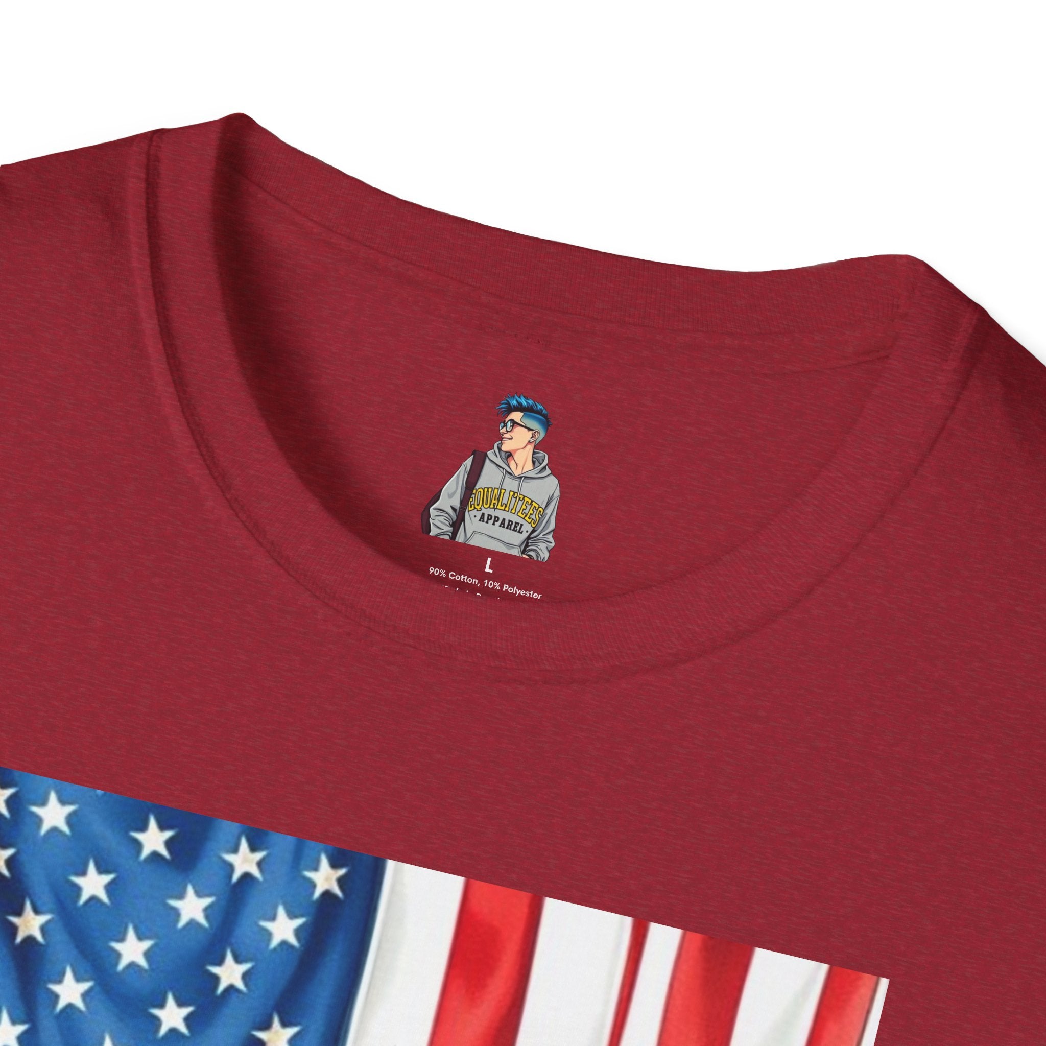 American Patriots Stand Behind Ukraine Unisex Softstyle T-Shirt - EqualiTees.Me