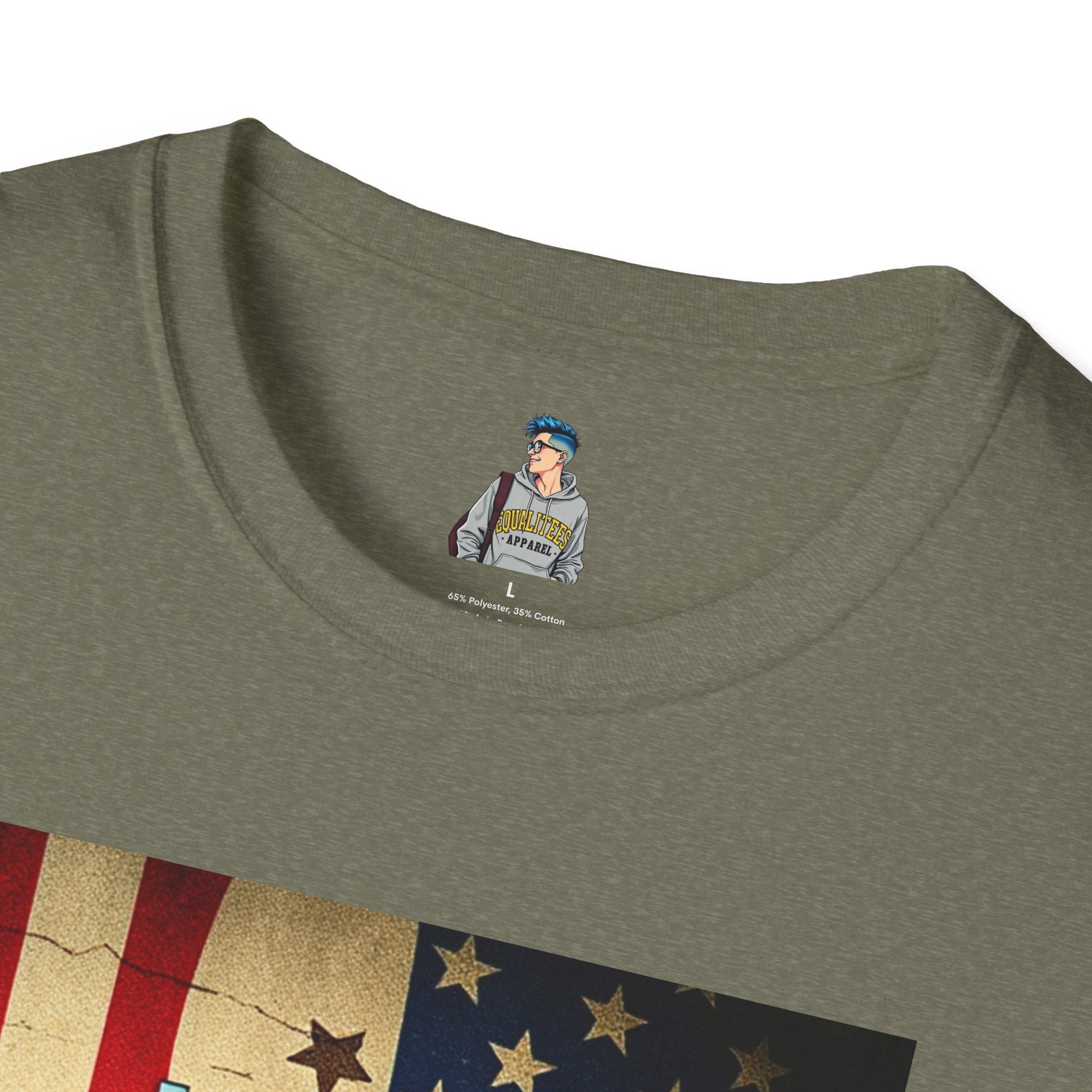 American Patriot Pride Unisex Softstyle T-Shirt, Make America Think Again Political Tee