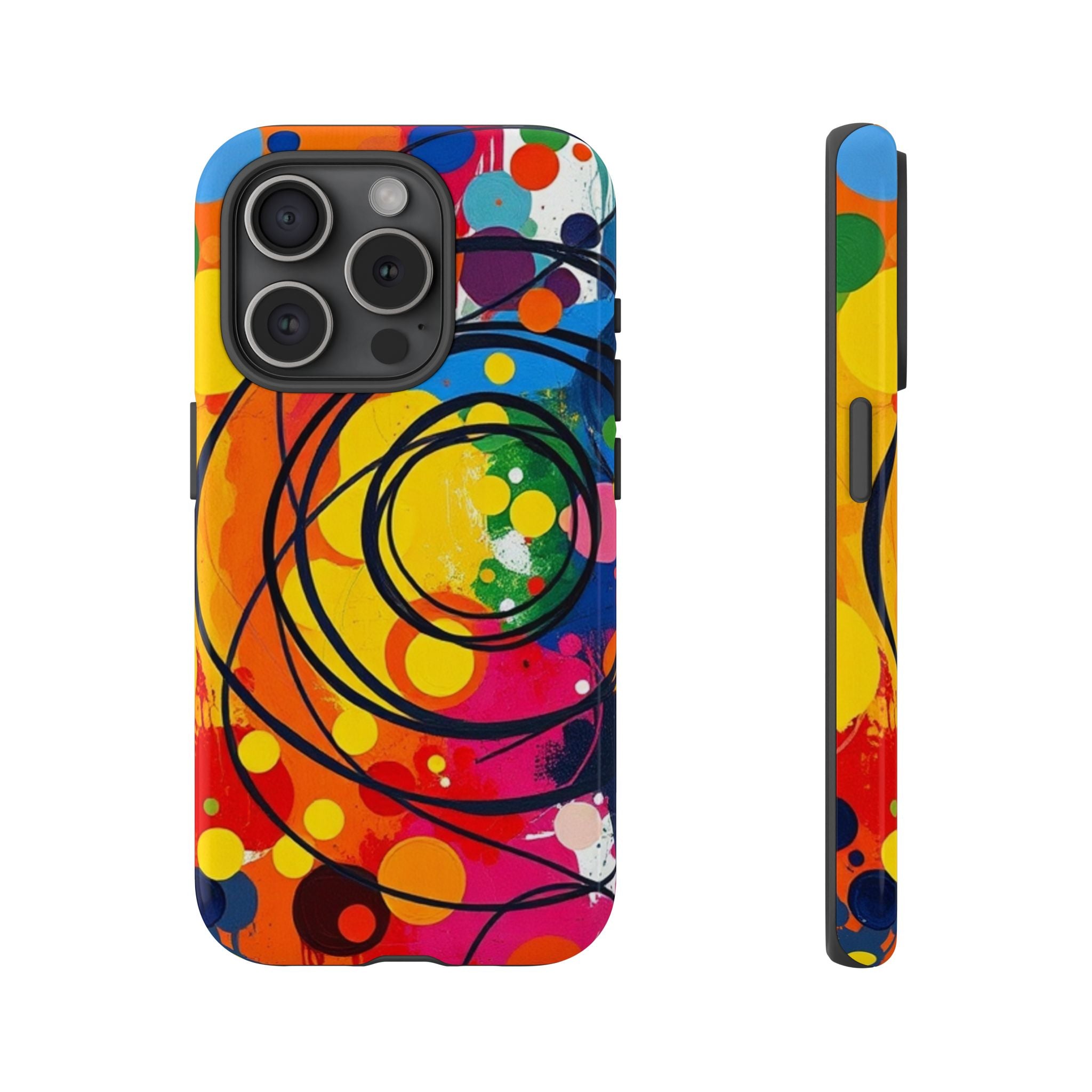 Colorful Abstract Rainbow Swirl Art Tough Case For Android & iPhone