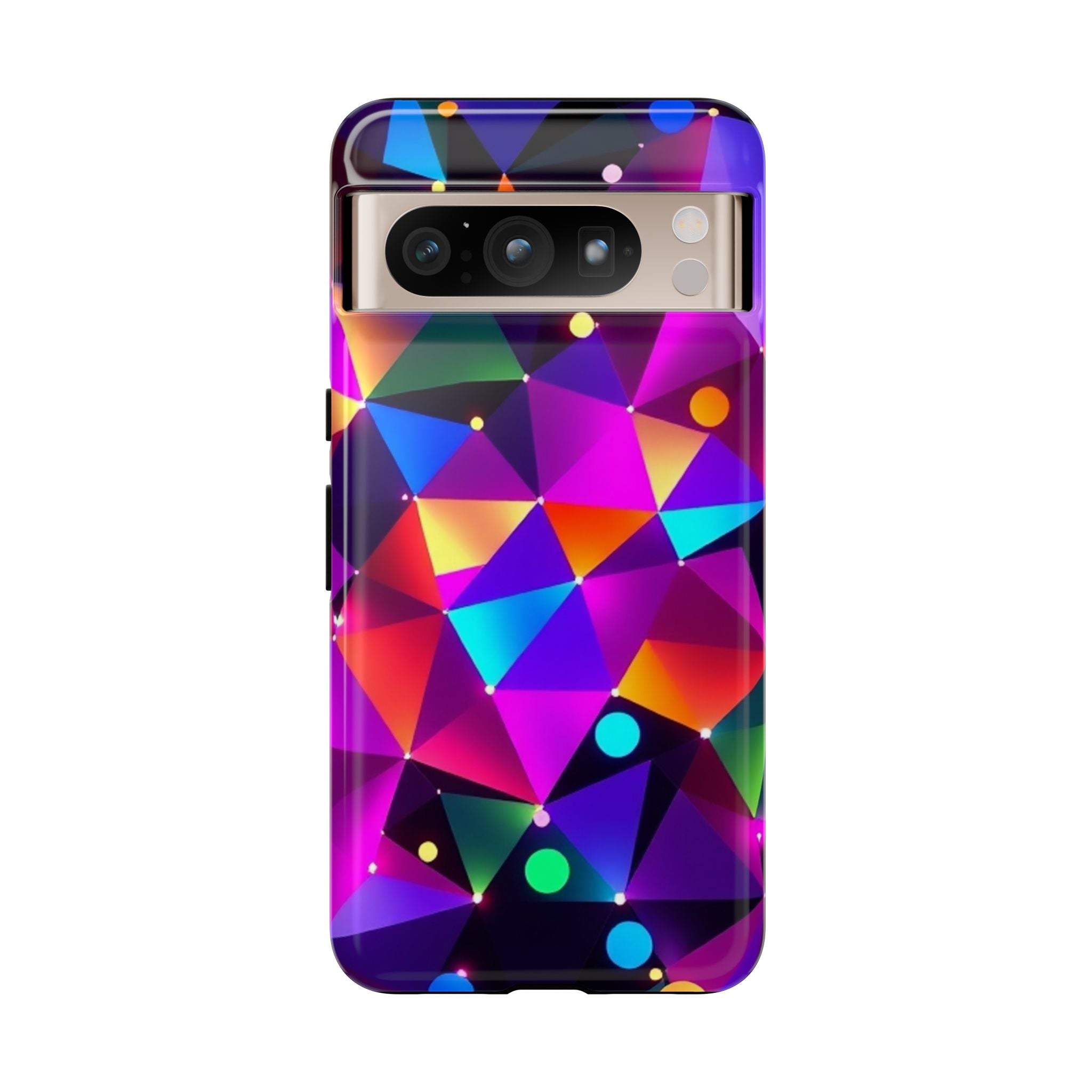 Android OR iPhone Compatible Cases - Colorful Angles Design - Unique Tough Cases