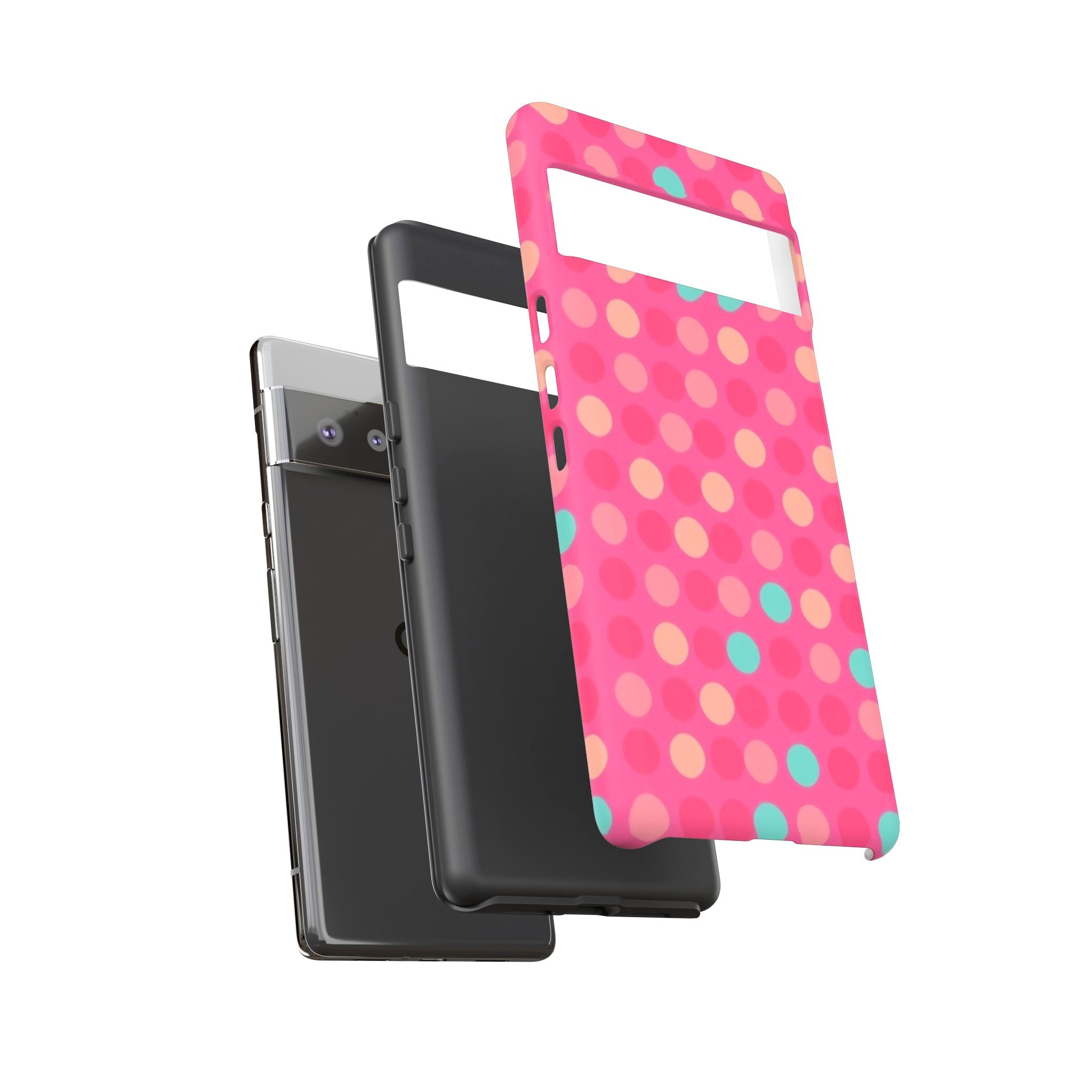 Android OR iPhone Protective Cases - Retro Polka Dots Pattern Tough Case