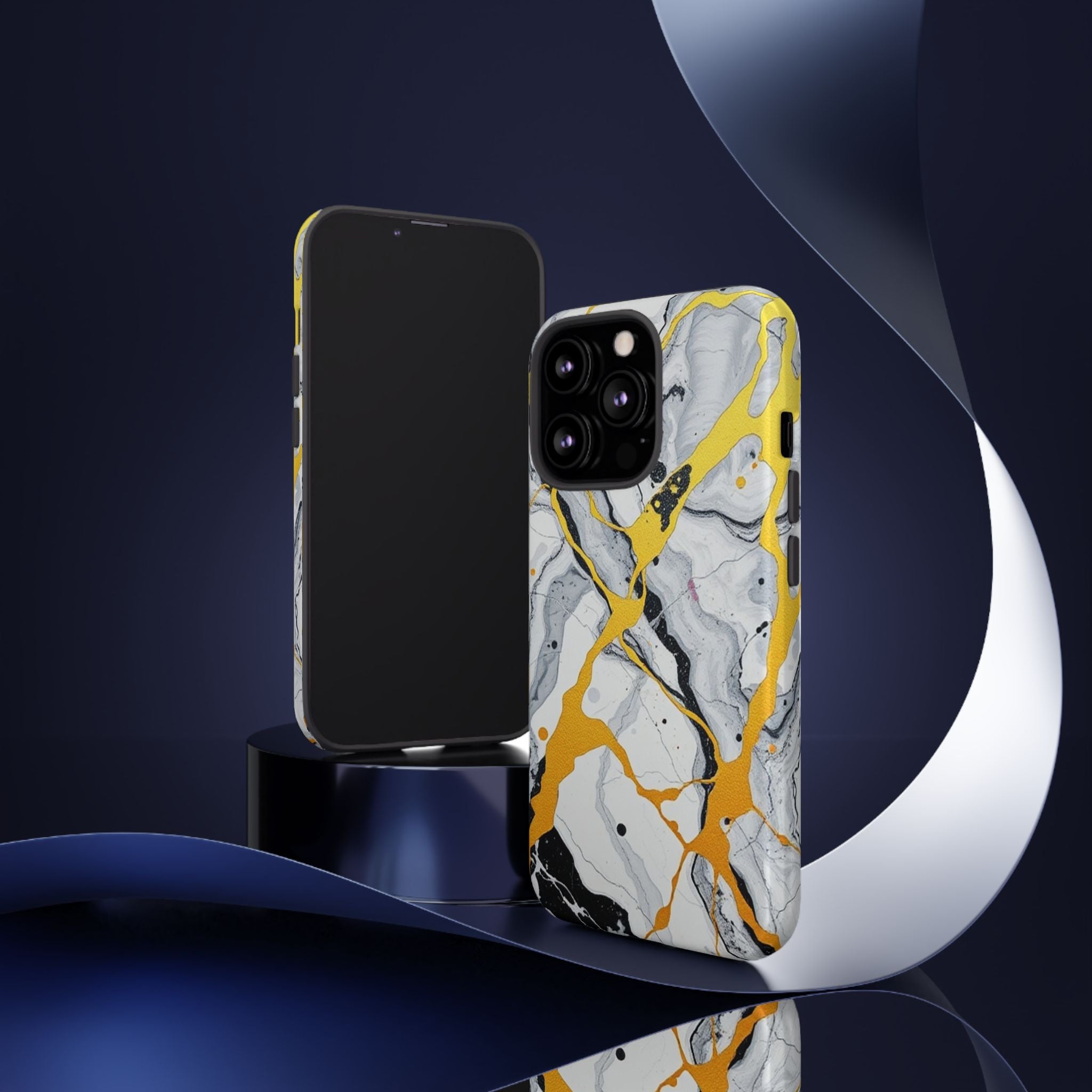 Beautiful Marble and Gold Design Tough Cases For Android & iPhone