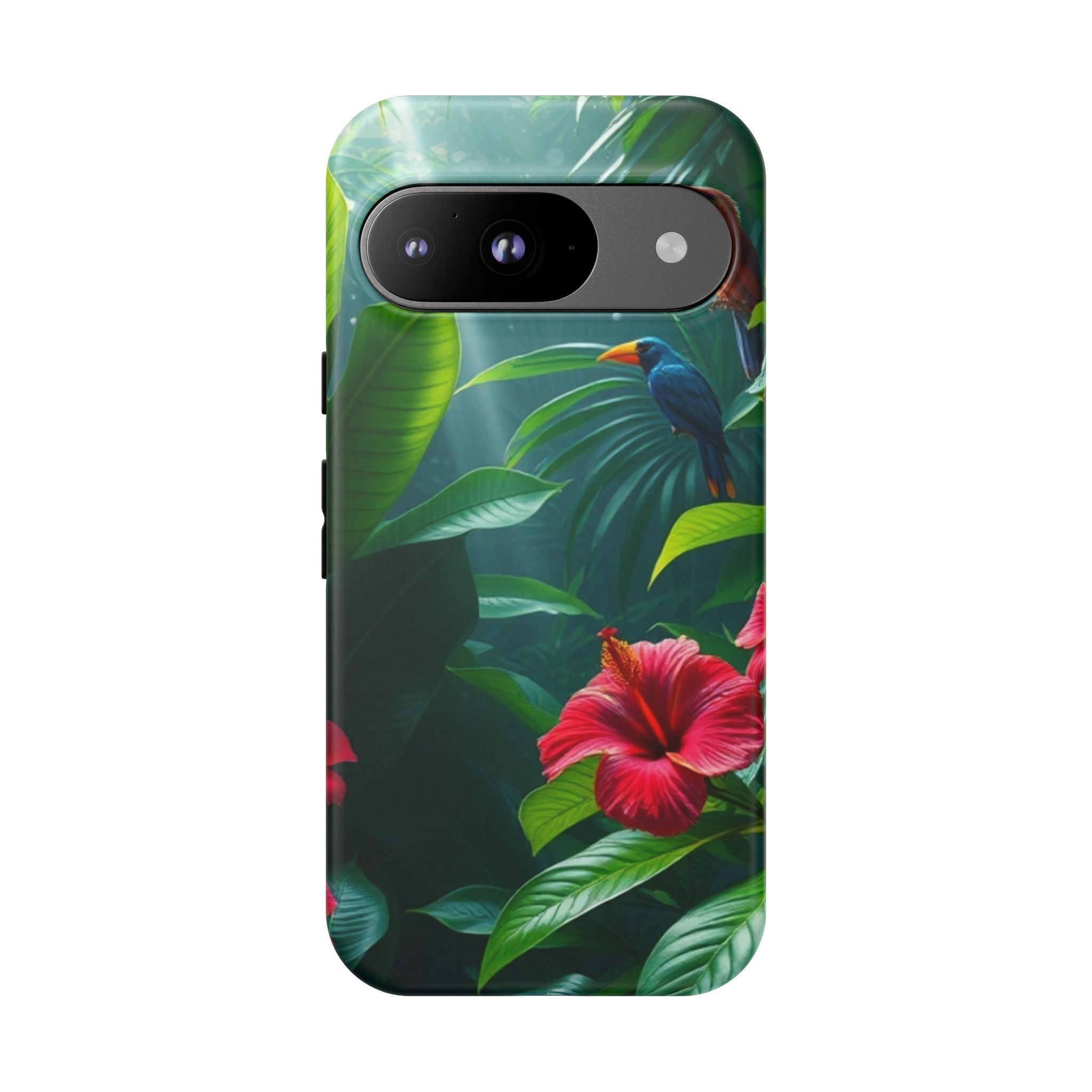 Android OR iPhone Compatible Cases - Tropical Flower & Bird Design - Unique Tough Cases