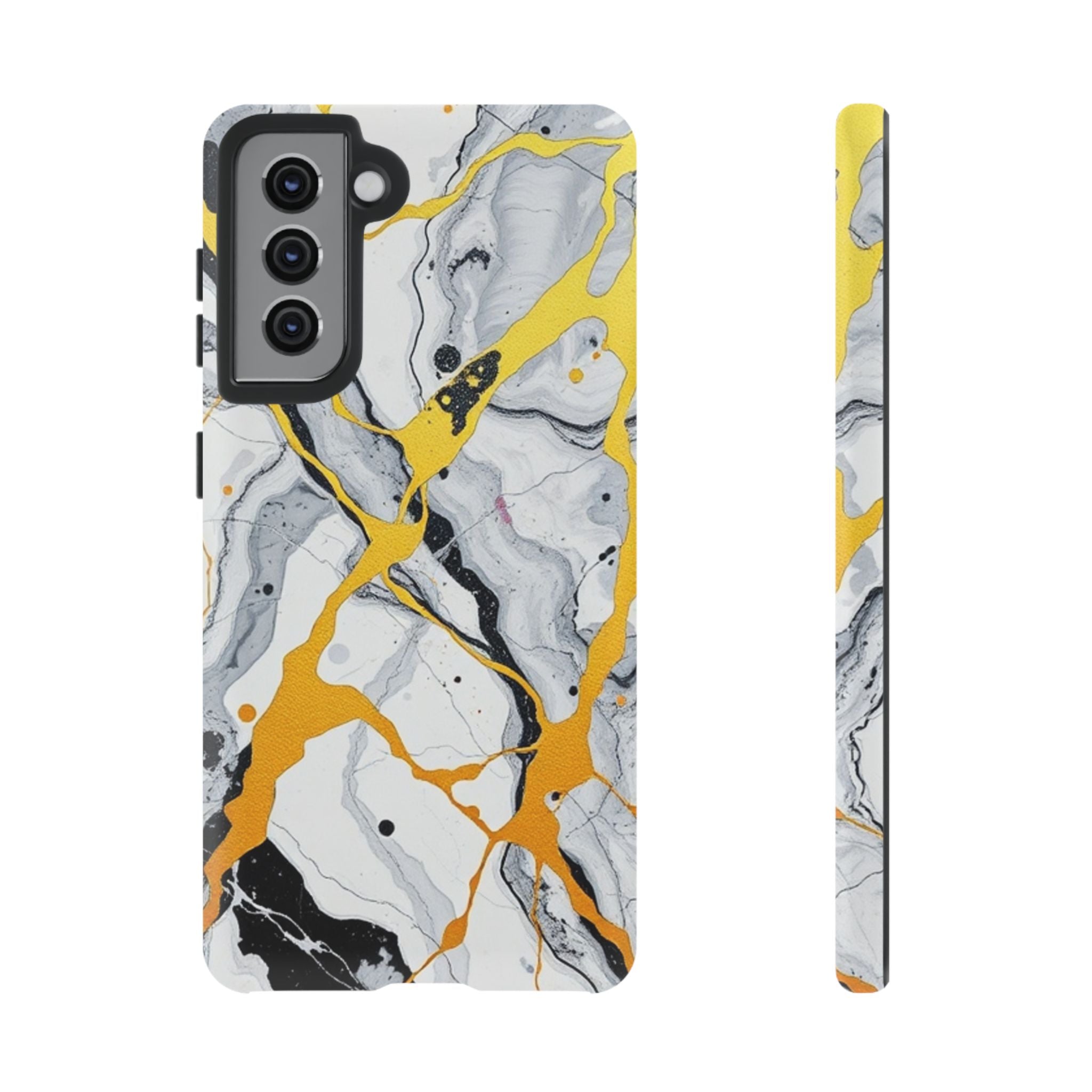Beautiful Marble and Gold Design Tough Cases For Android & iPhone