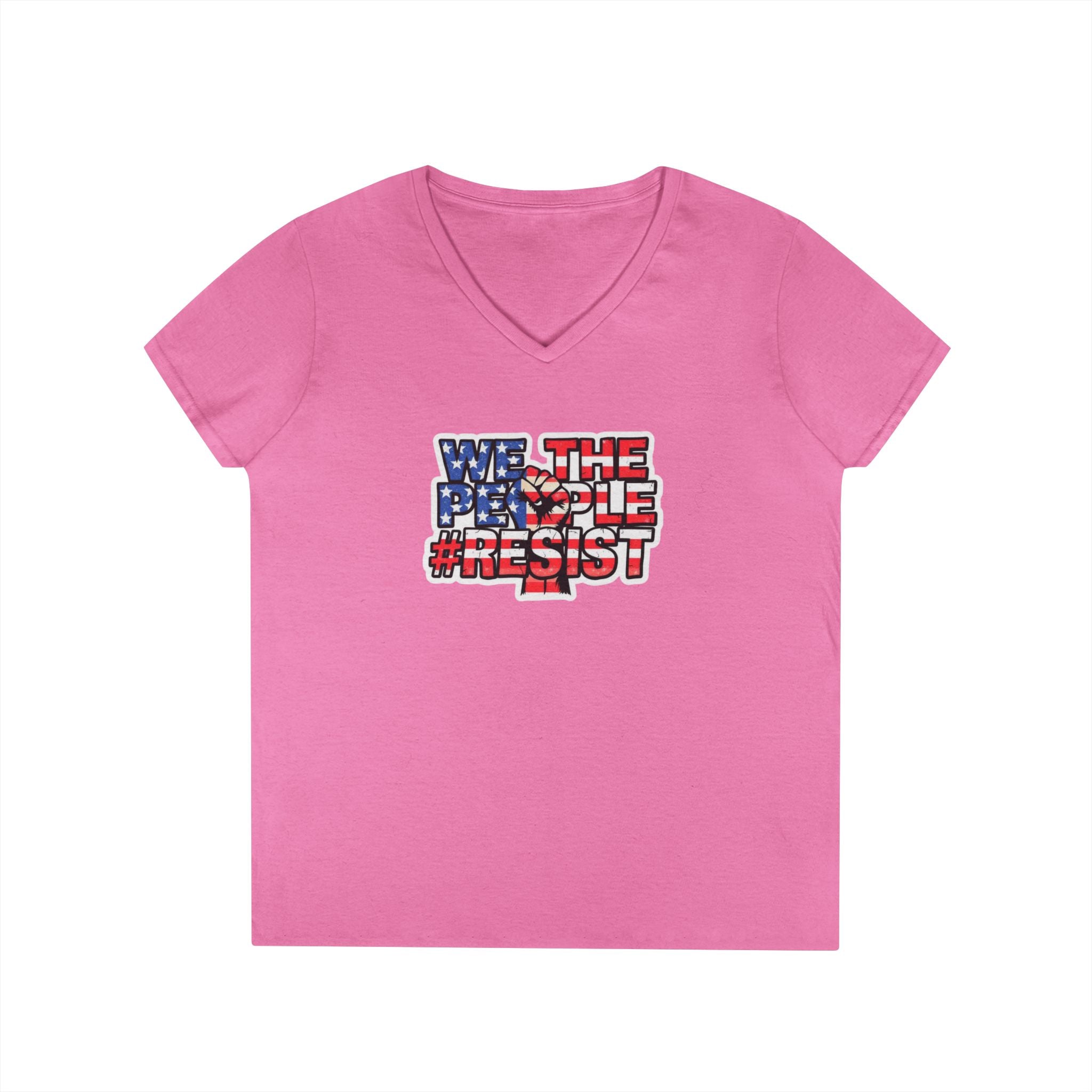 We The People Resist Ladies' V-Neck Protest T-Shirt