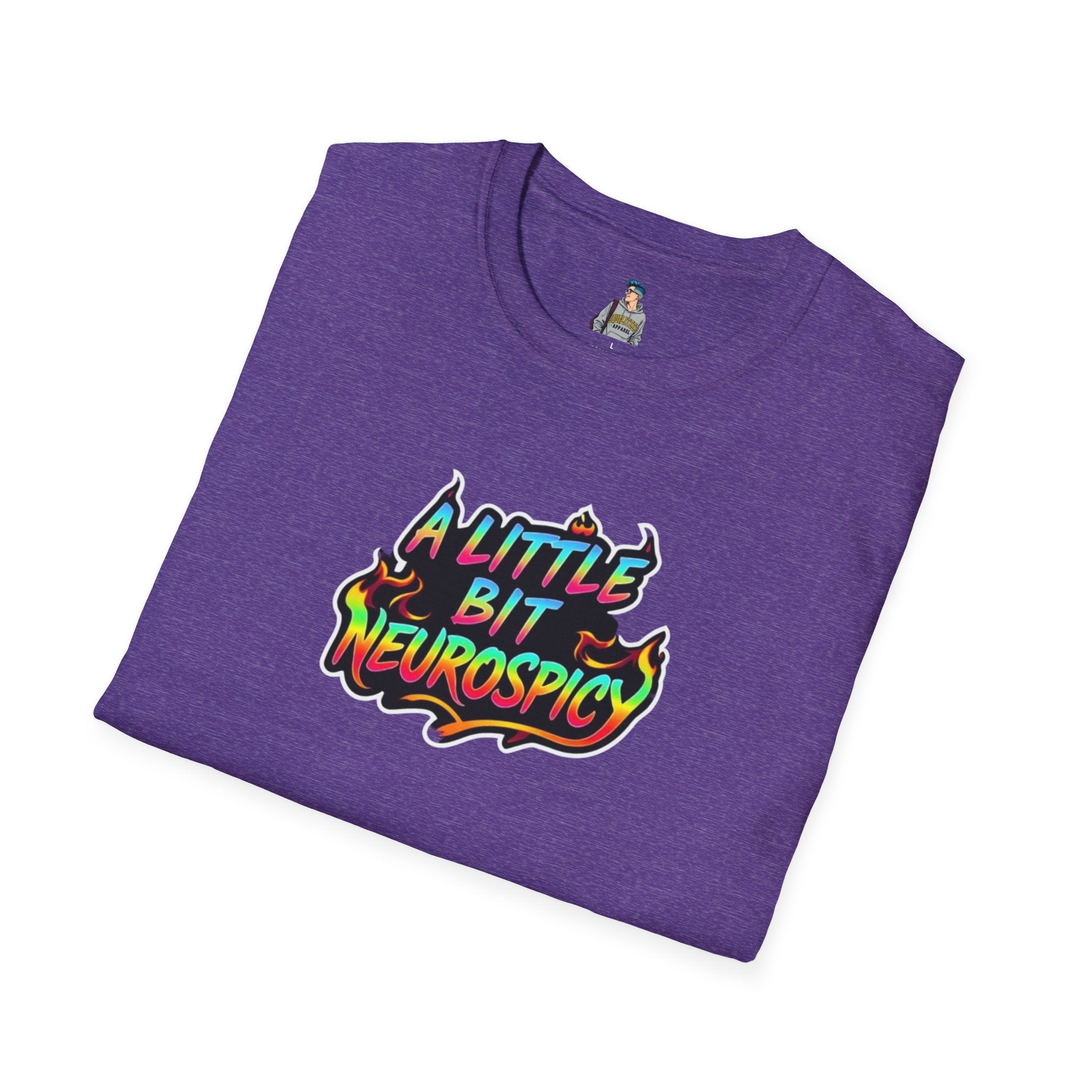 A Little Bit Neurospicy Unisex Softstyle T-Shirt - Fun & Quirky Graphic Tee for Neurodivergent Awareness