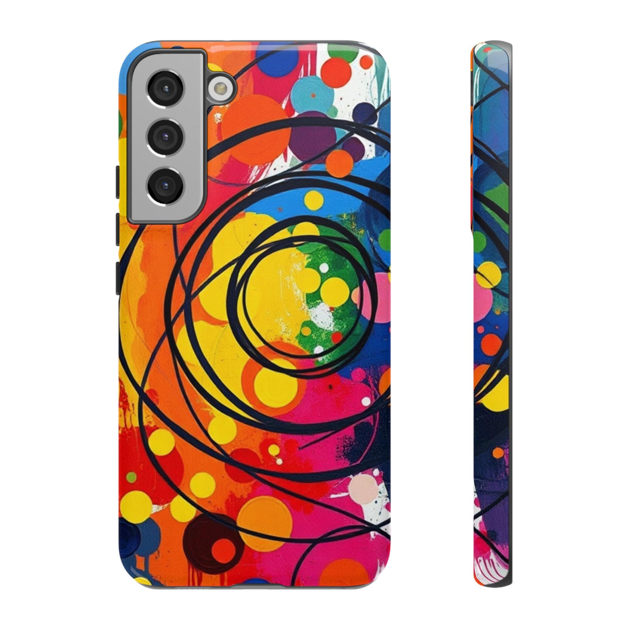 Colorful Abstract Rainbow Swirl Art Tough Case For Android & iPhone