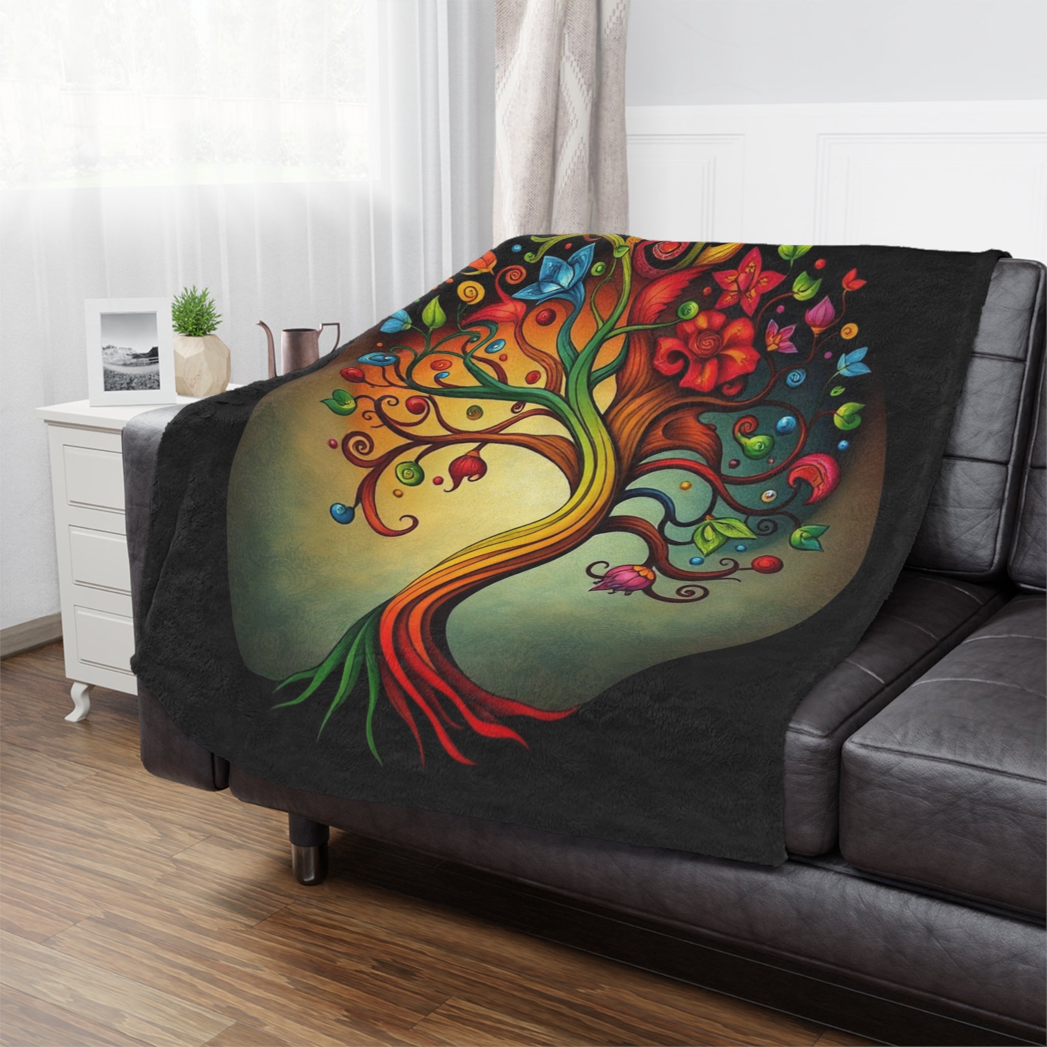 Tree of Diversity Microfiber Blanket